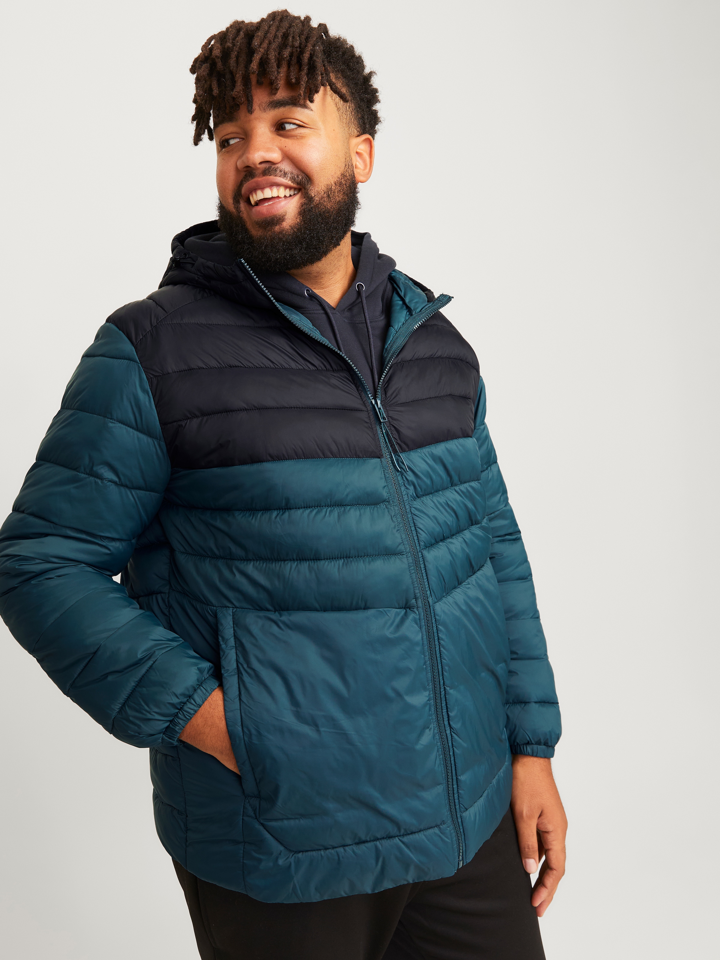 Jack & Jones PlusSize Steppjacke »JJESPRINT PUFFER HOOD NOOS PLS«, ohne Kapuze