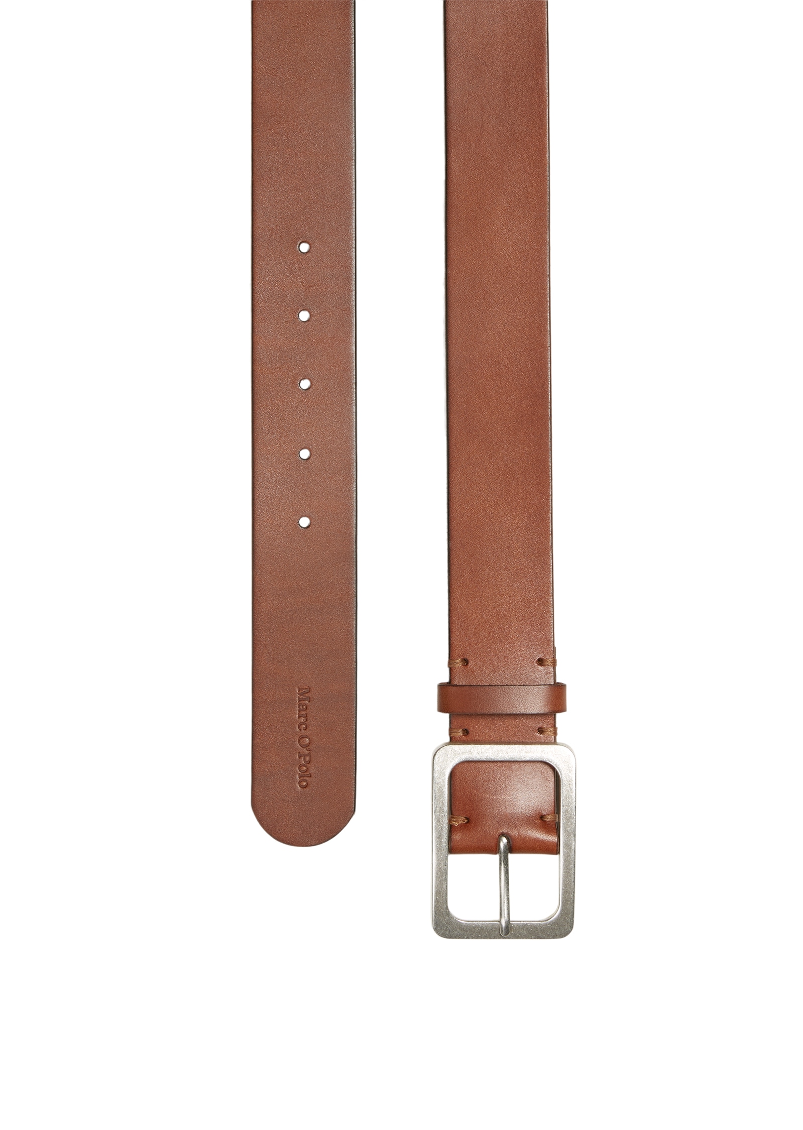 Marc O'Polo Ceinture en cuir largeur env. 4 cm, design sobre et classique