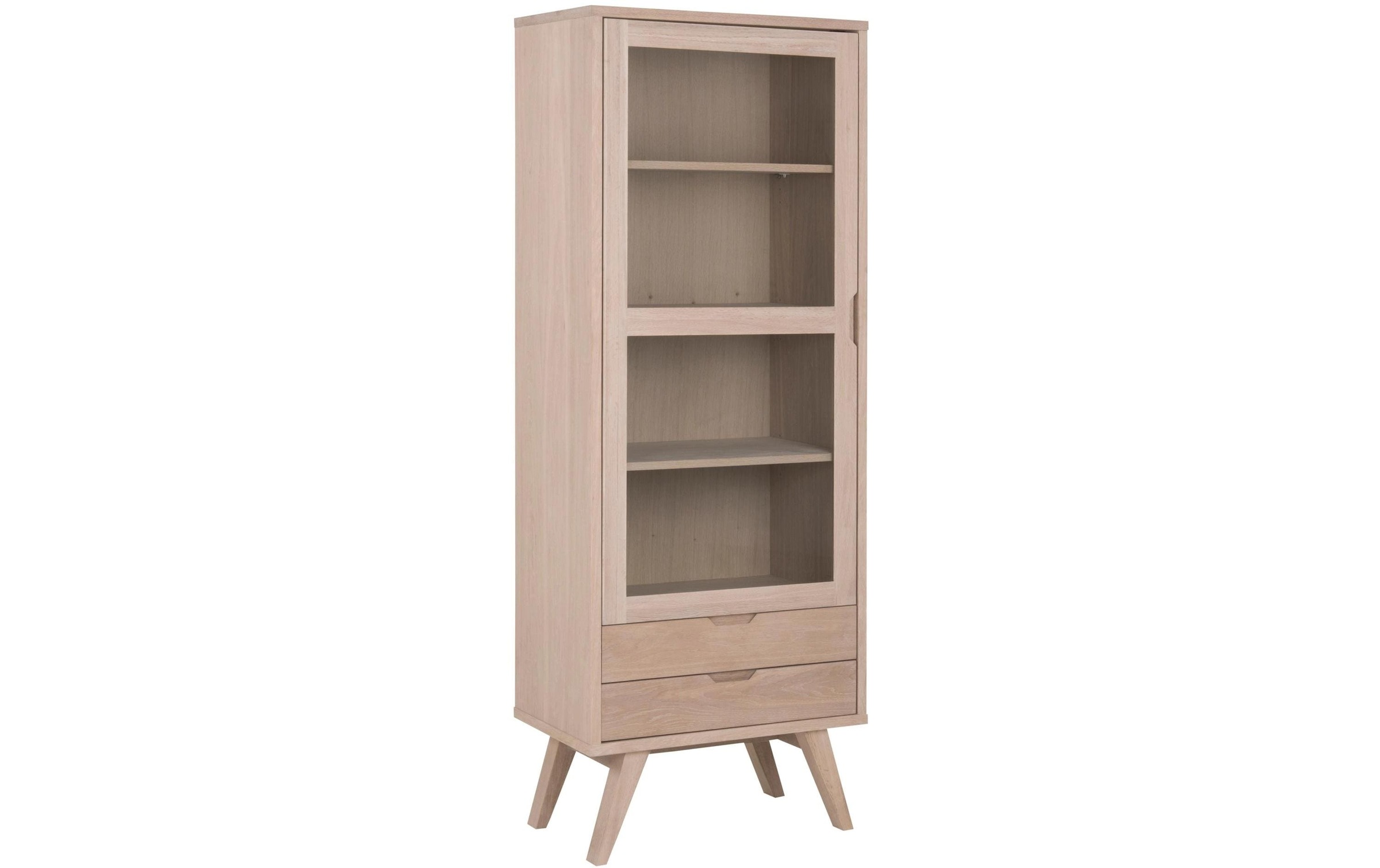 Image of AC Design Vitrine "A-Line" Schrank, Glastür, 2 Einlegeböden, 2 Schubladen, in mehr Variationen