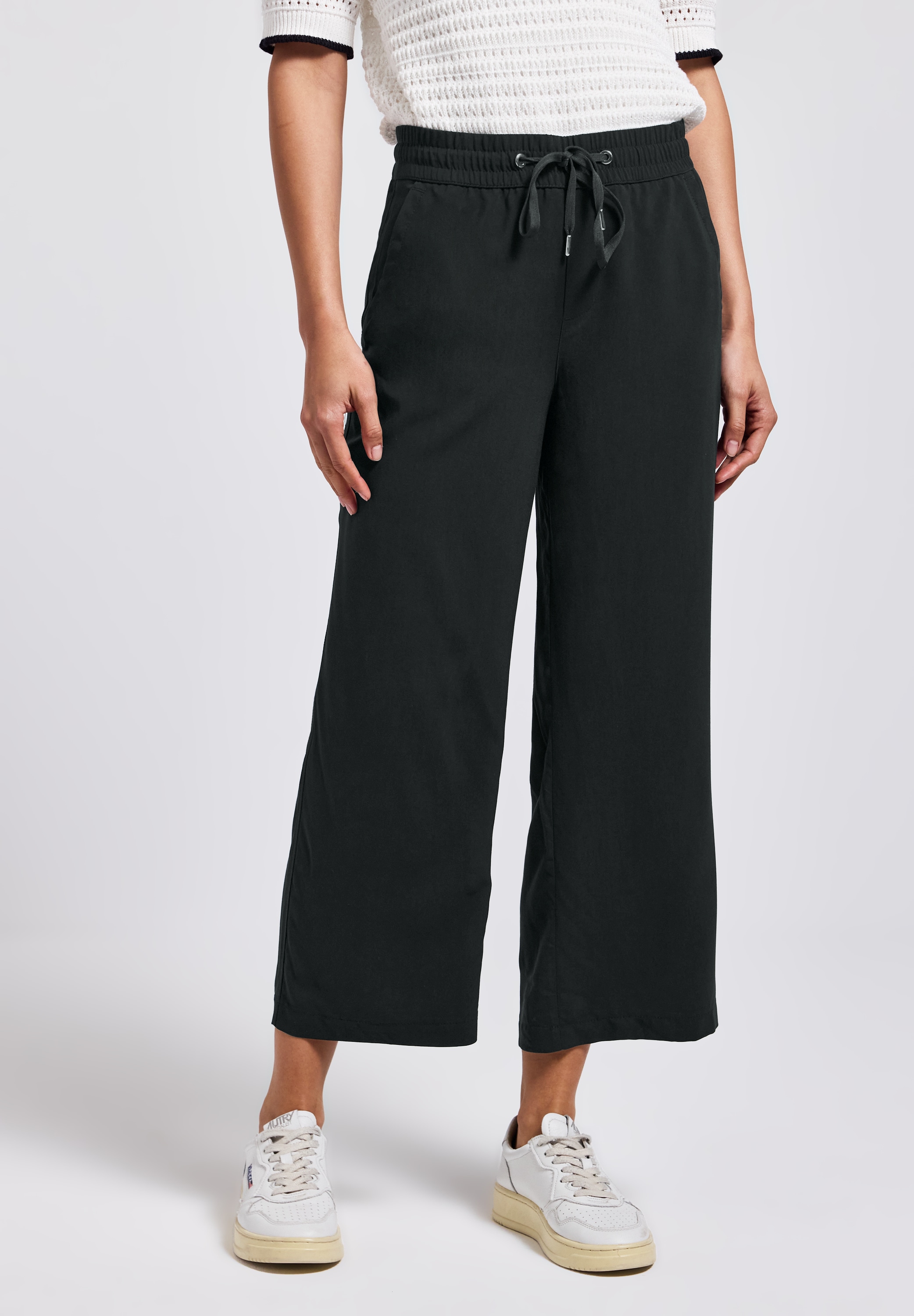 STREET ONE Stoffhose »Style Emee« Sommerhose mit elastischem Bund mit Tunnelzug