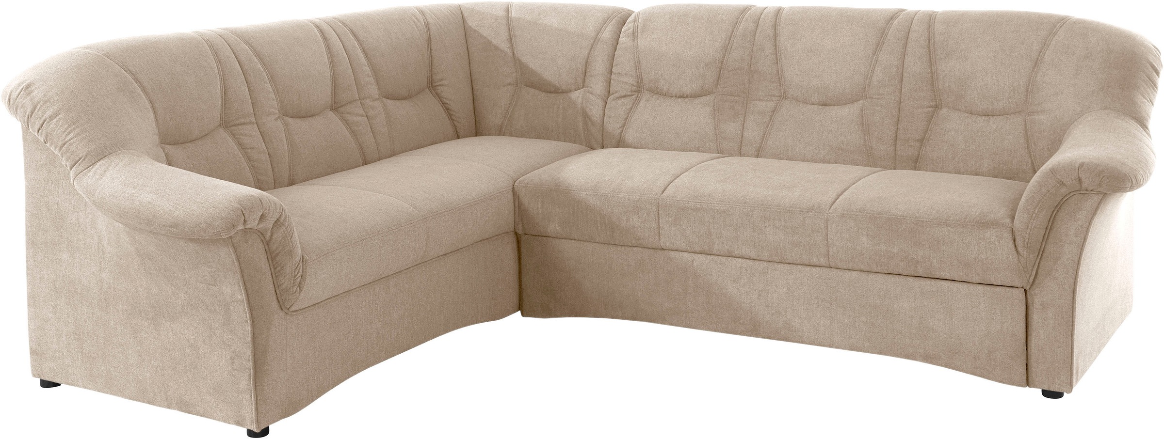 DOMO collection Ecksofa »Sarafina zeitlos und komfortabel, optional mit Federkern, L-Form«, wahlweise mit Bettfunktion