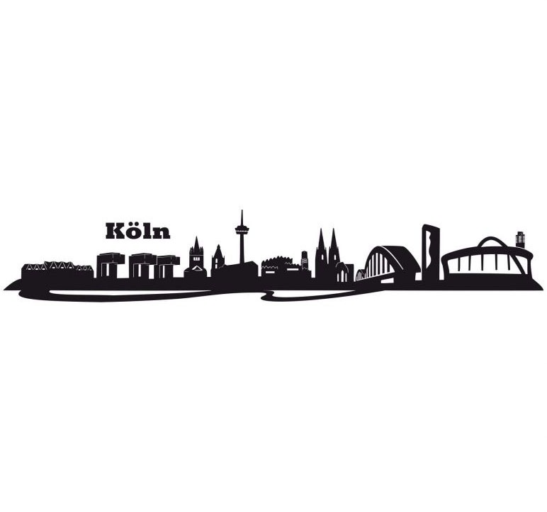 Image of Wall-Art Wandtattoo »XXL Stadt Skyline Köln Stadt 120cm«, (1 St.) bei Ackermann Versand Schweiz