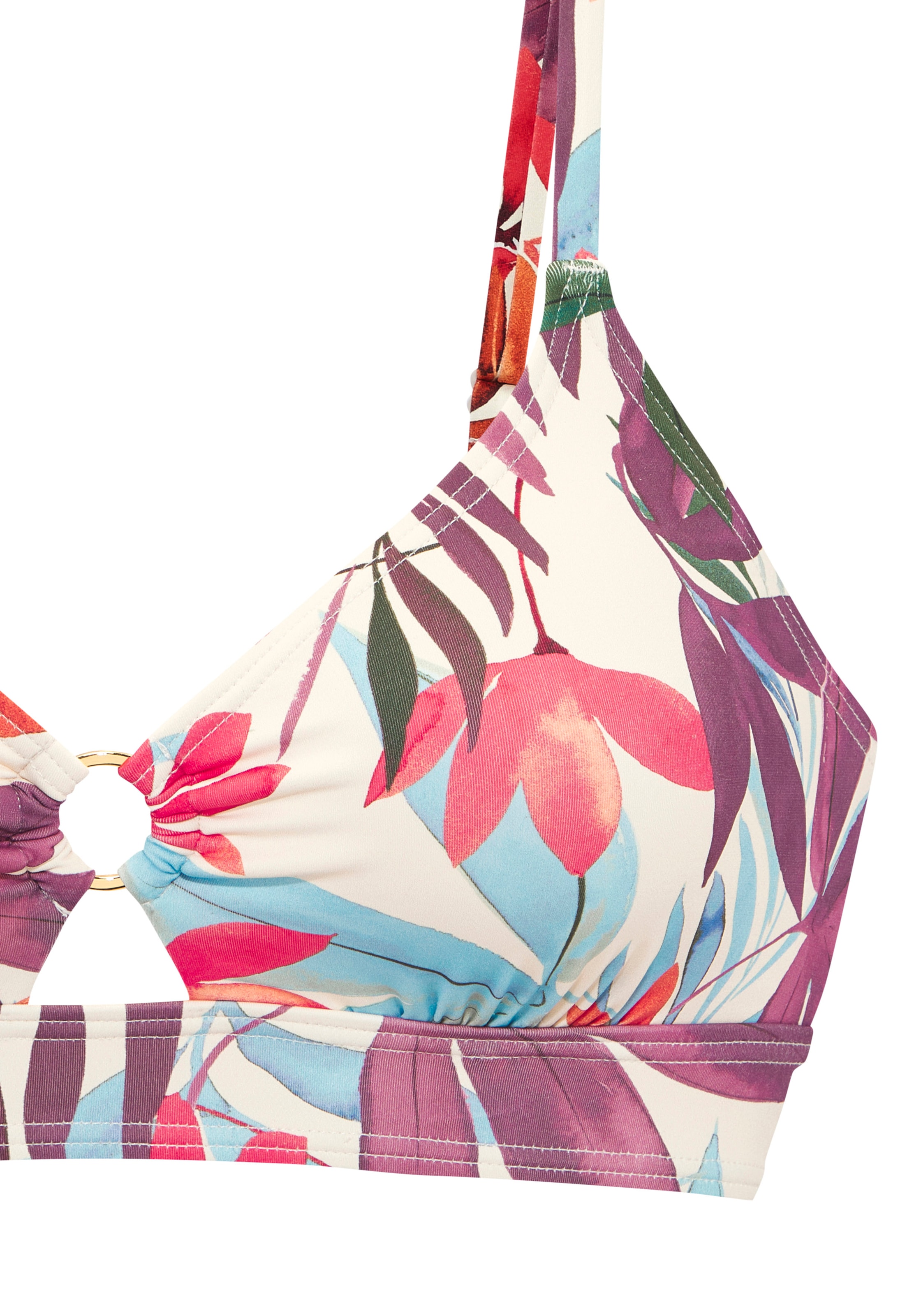 LASCANA Triangel-Bikini-Top »Imani« mit modischem Blätterdruck