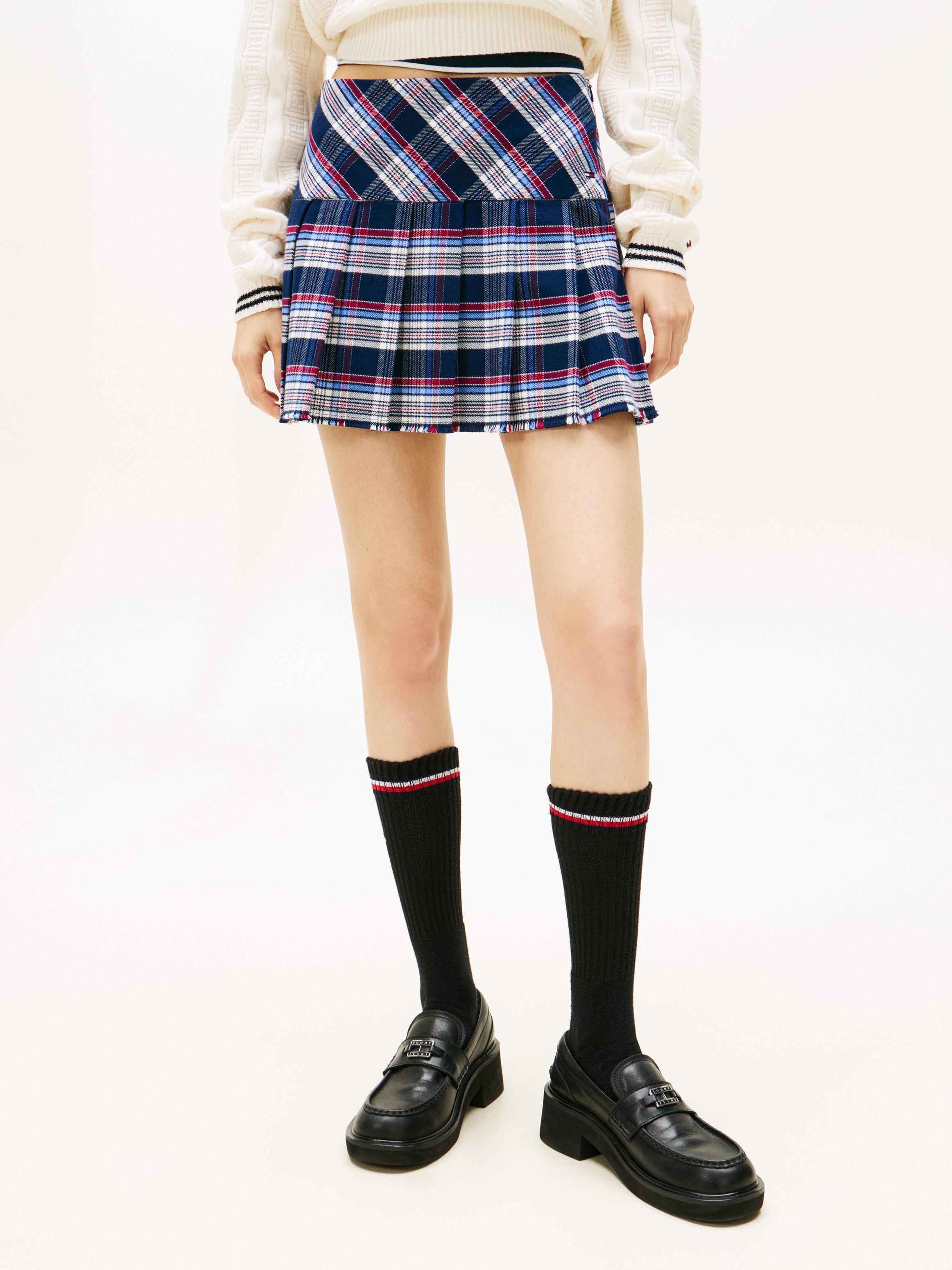 Image of Tommy Jeans Karorock "TJW STRUCTURED PLEAT MINI SKIRT"