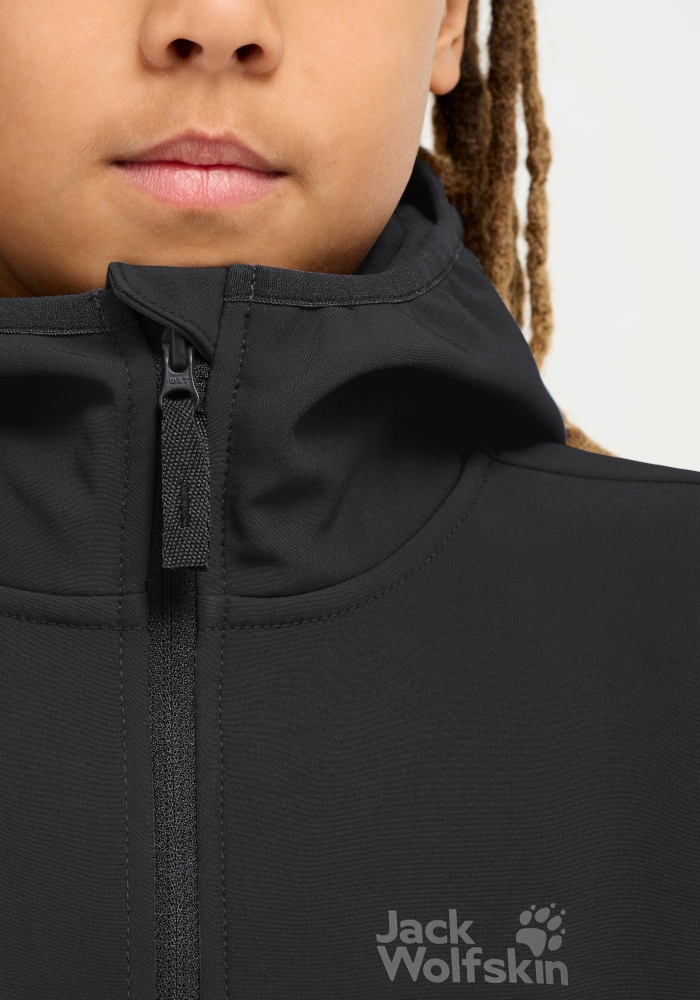 Jack Wolfskin Veste softshell »FOURWINDS JKT K« déperlant, coupe-vent, avec fermeture éclair