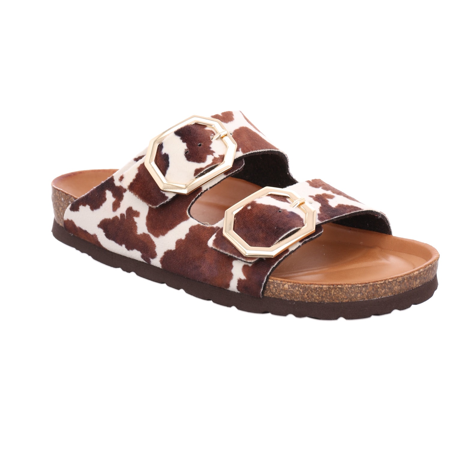 Image of Rohde Pantolette "Alba Giraffe" Sommerschuh, Hausschuh mit angesagtem Kuhfell-Print
