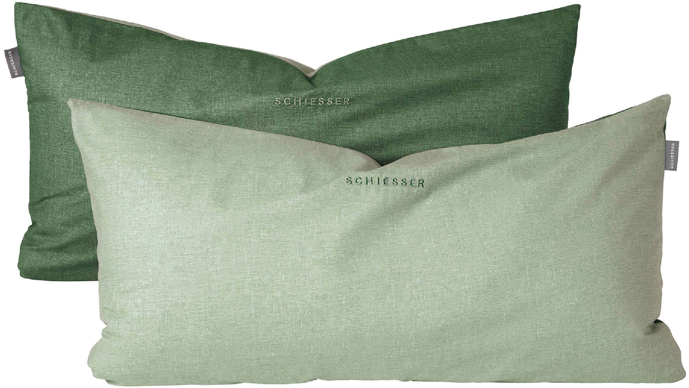 Schiesser Housse de coussin »Doubleface aus weicher Baumwolle mit edlem Melangeeffekt in Wendeoptik« Made in Green