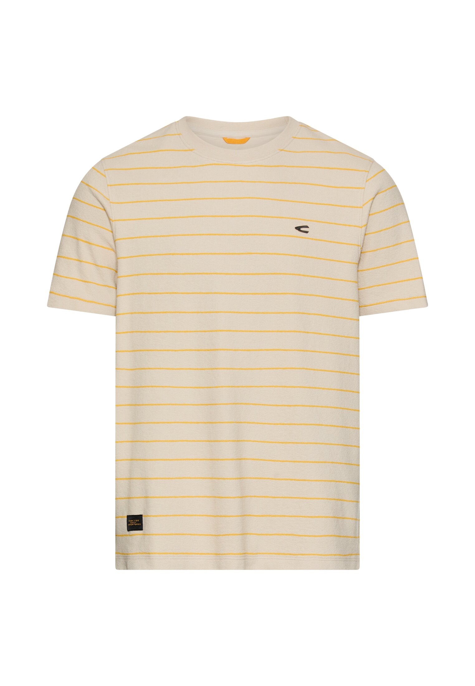 camel active Kurzarmshirt in Steifen-Optik und mit Rundhals