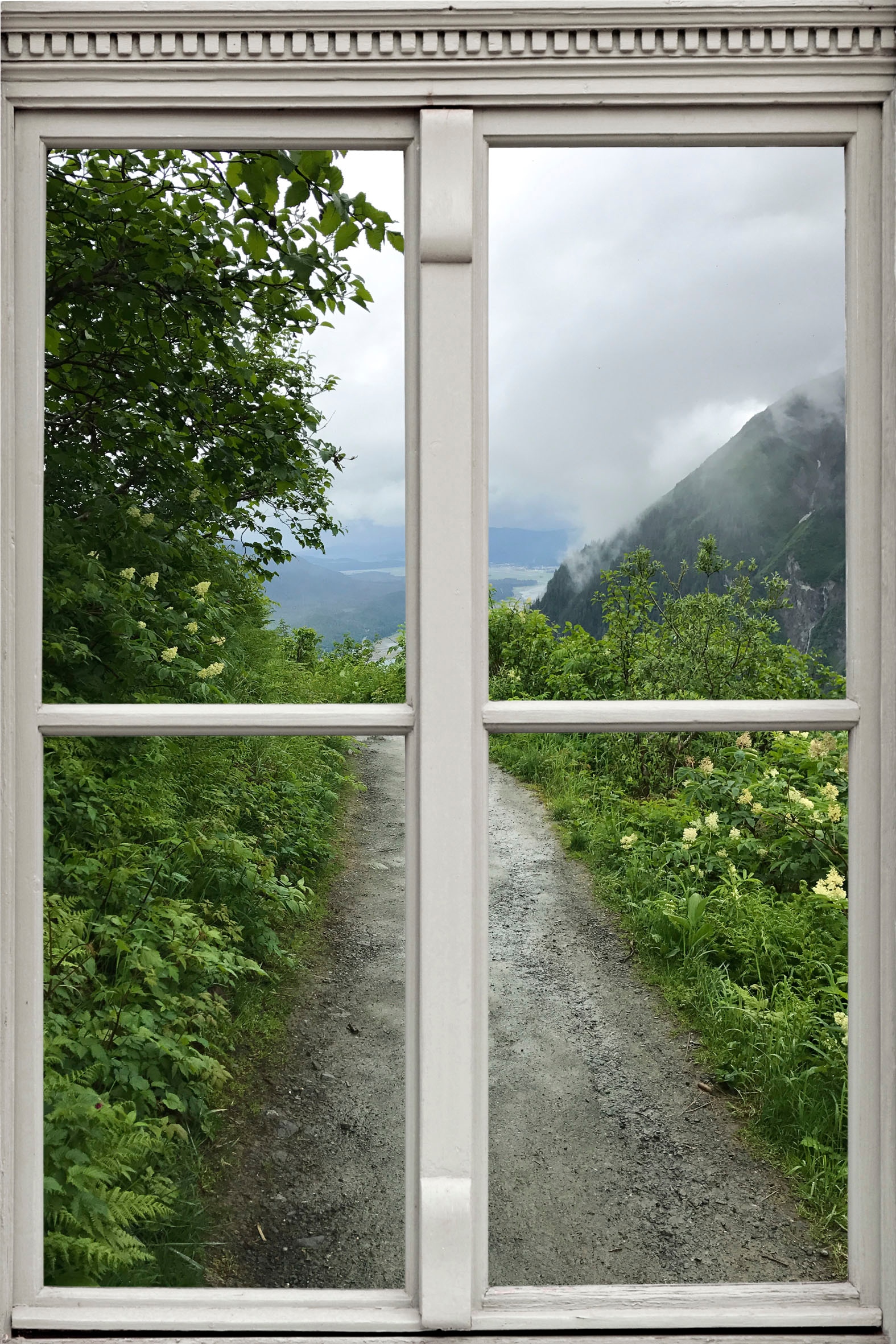 Image of queence Wandsticker "Waldweg" Wandsticker, Wandbild, selbstklebend, 3D, Fenster