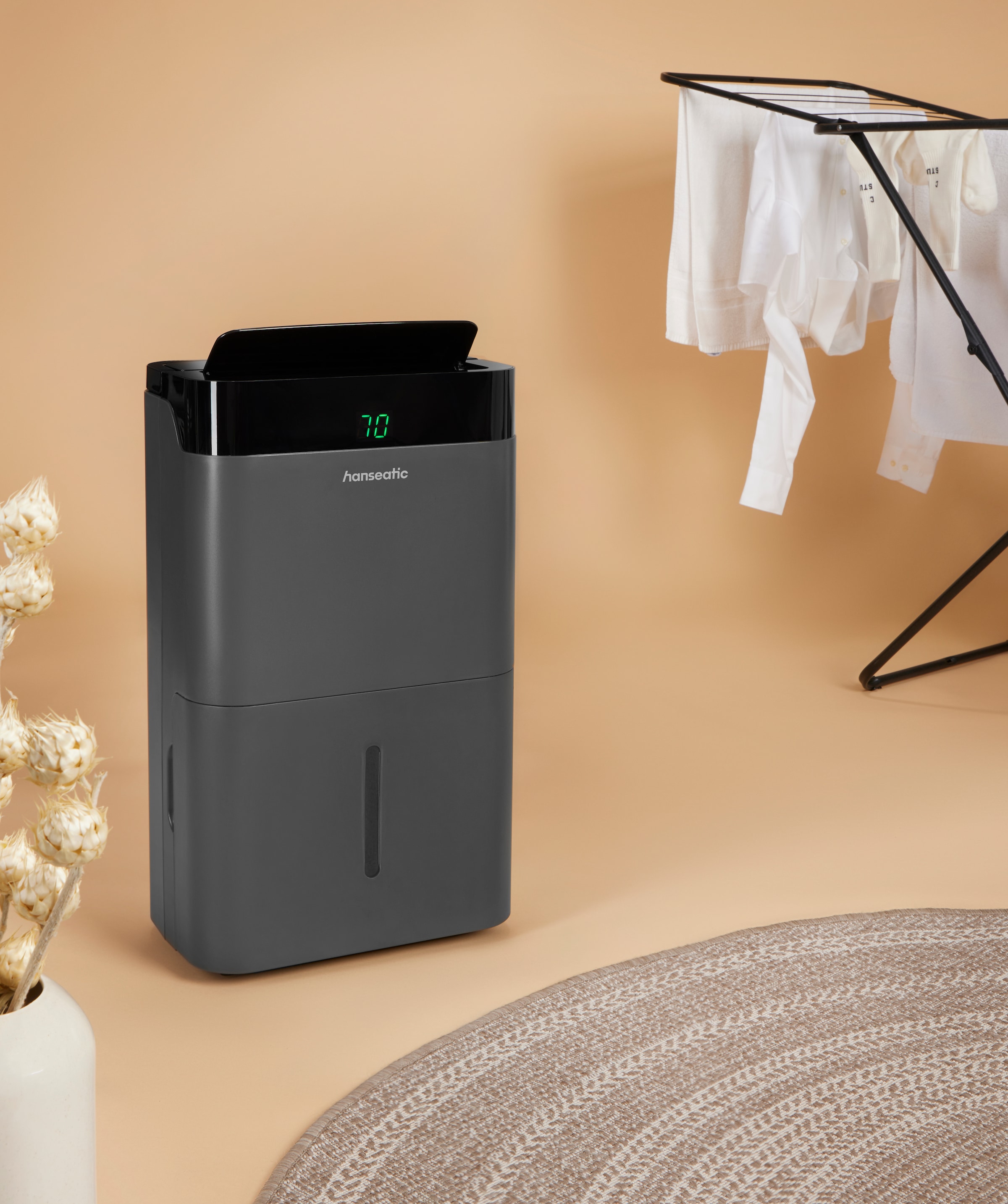 Hanseatic Déshumidificateur d'air »Hanseatic 20L, 2in1 Entfeuchtung & Luftreinigung« Entfeuchtung 20 l/Tag Tank 5 für Räume bis 40m², 5L Wassertank