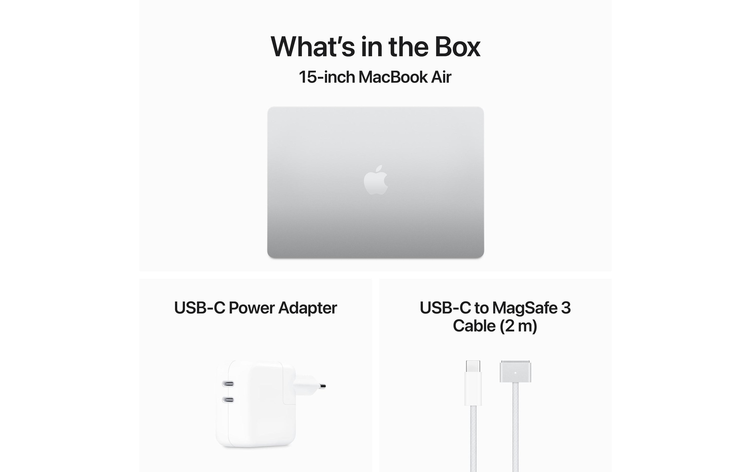 Apple MacBook Air 15 Zoll (2024), M3 Chip, 8C CPU, 10C GPU, 35W Power Adapter