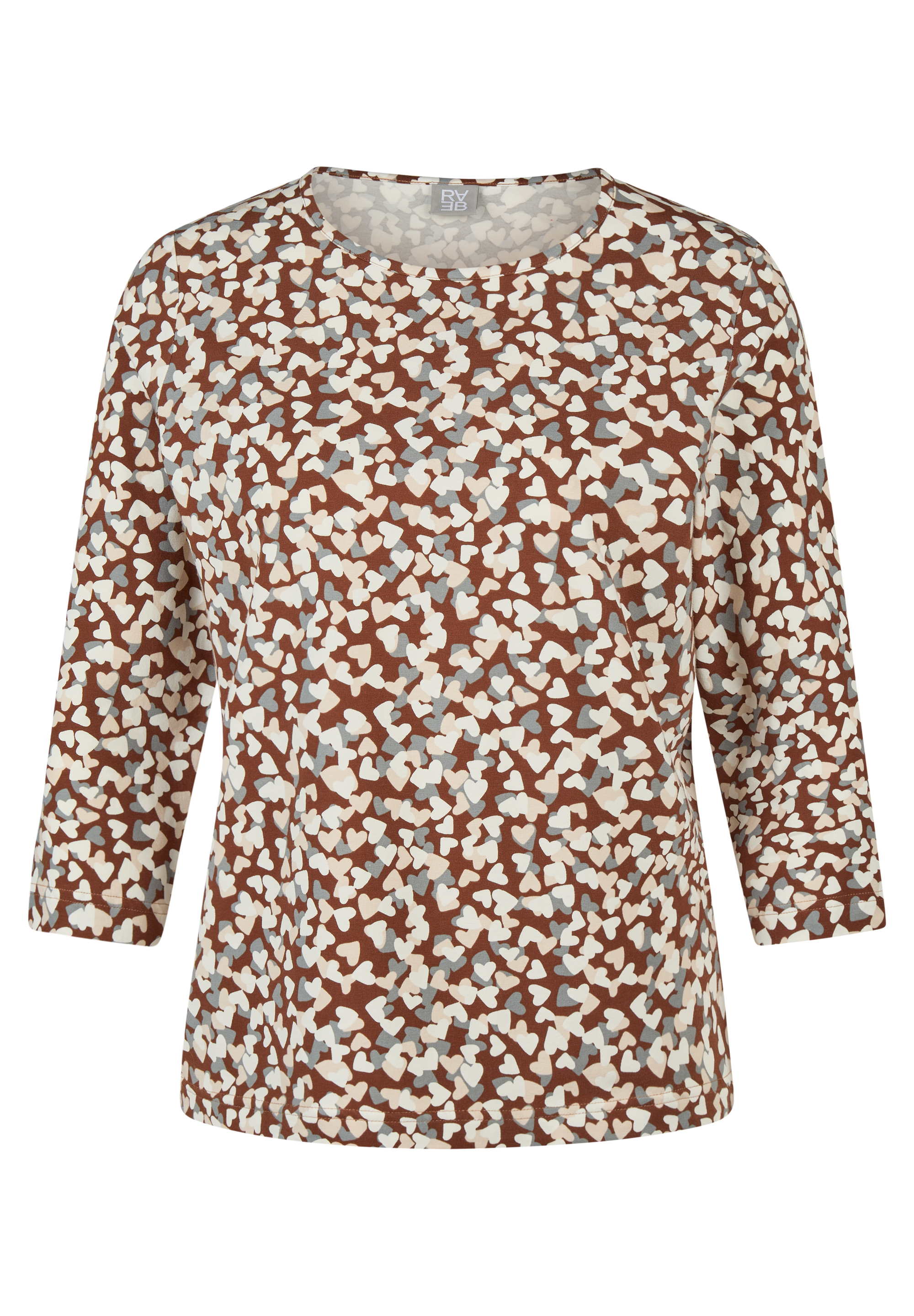 Rabe 3/4-Arm-Shirt Sommershirt  - gemustert mit Stretch