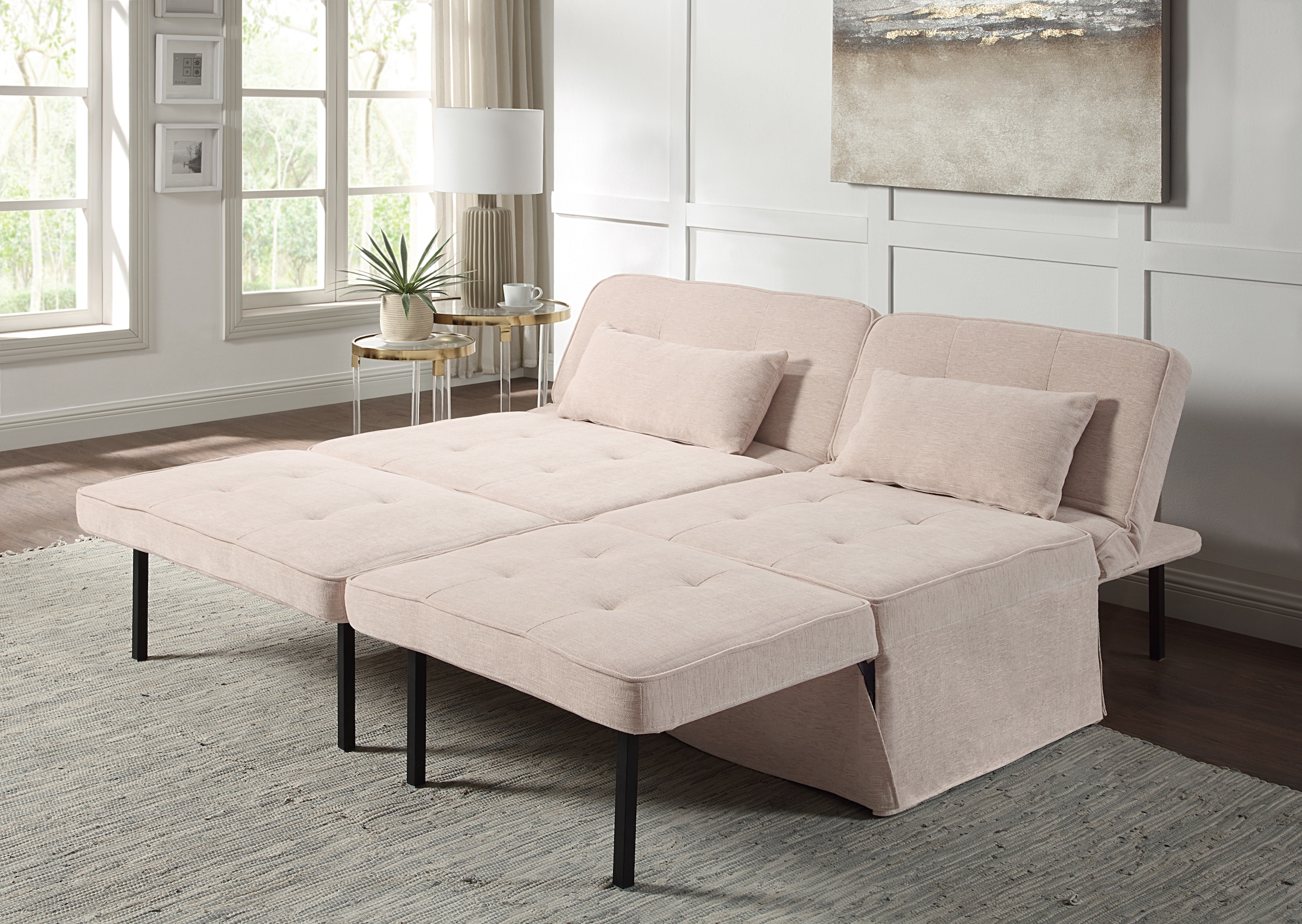 ATLANTIC home collection Schlafsofa Finn, wandelbar zum Loungesessel, Relaxliege und Gästebett, inkl. Kissen