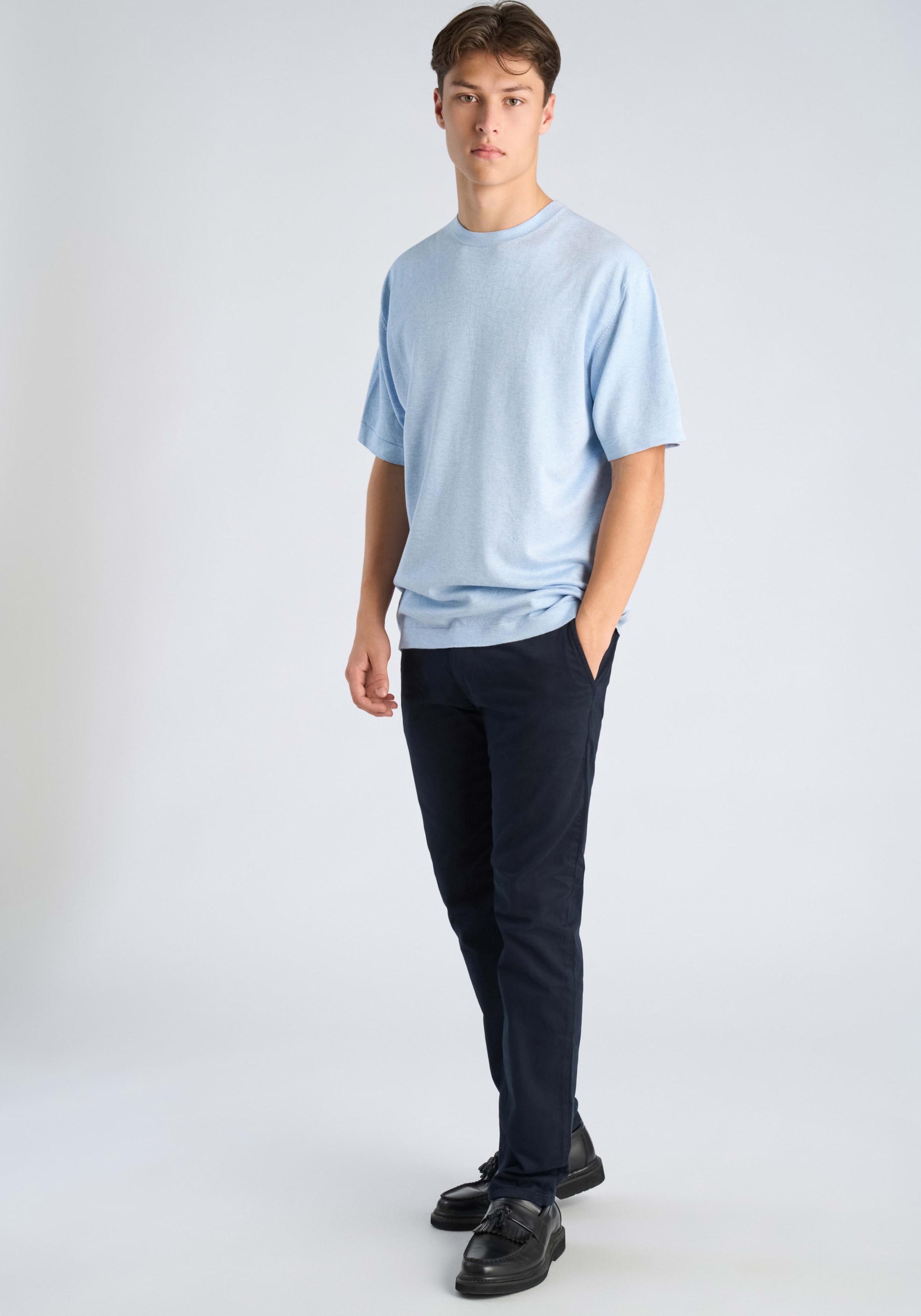 LINDBERGH Shirt à col rond Manches mi-longues en maille fine