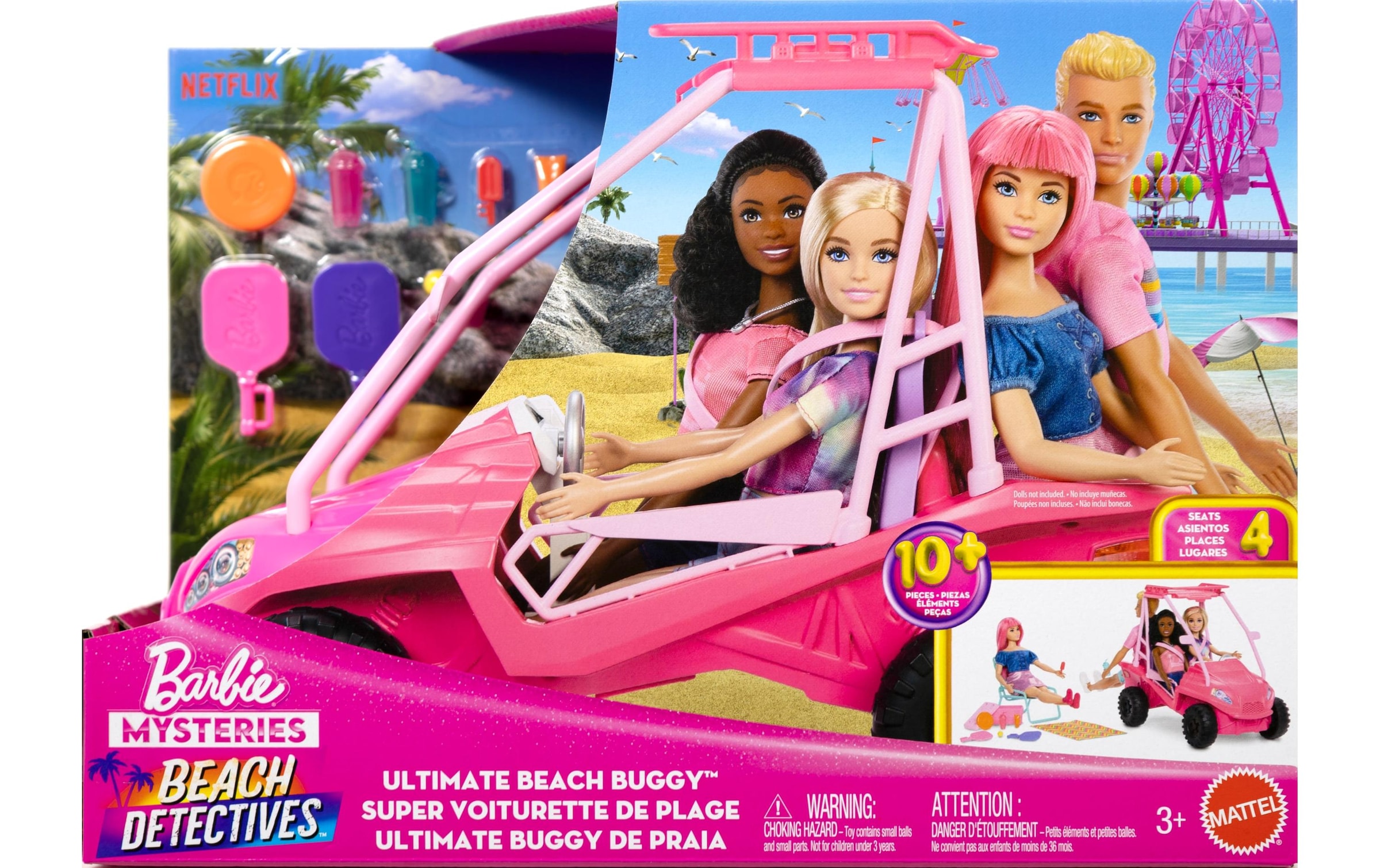 Barbie Puppenauto »Barbie Mysteries: Mission Strand Ultimativer Strand-Buggy«