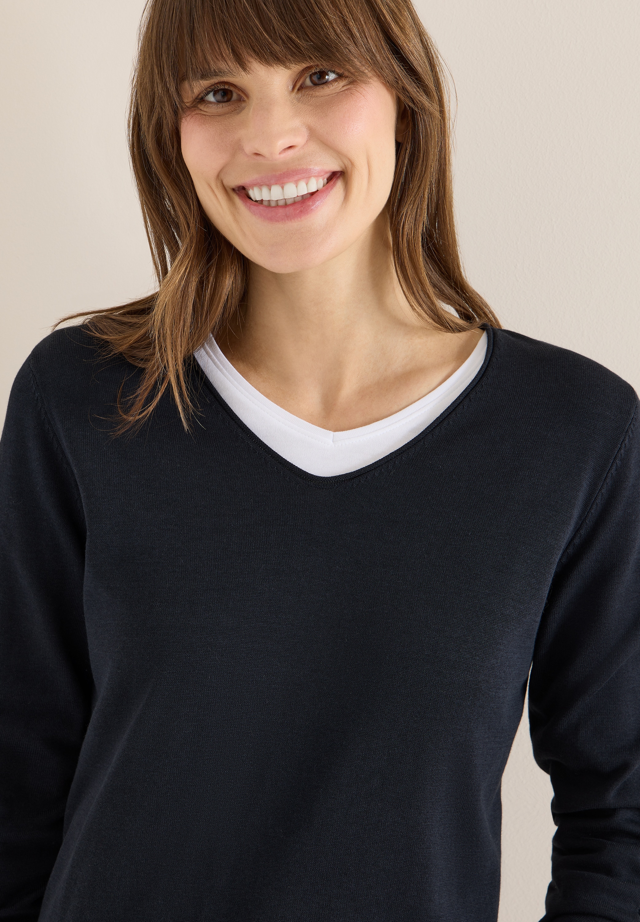Cecil Pull en tricot mit V-Ausschnitt