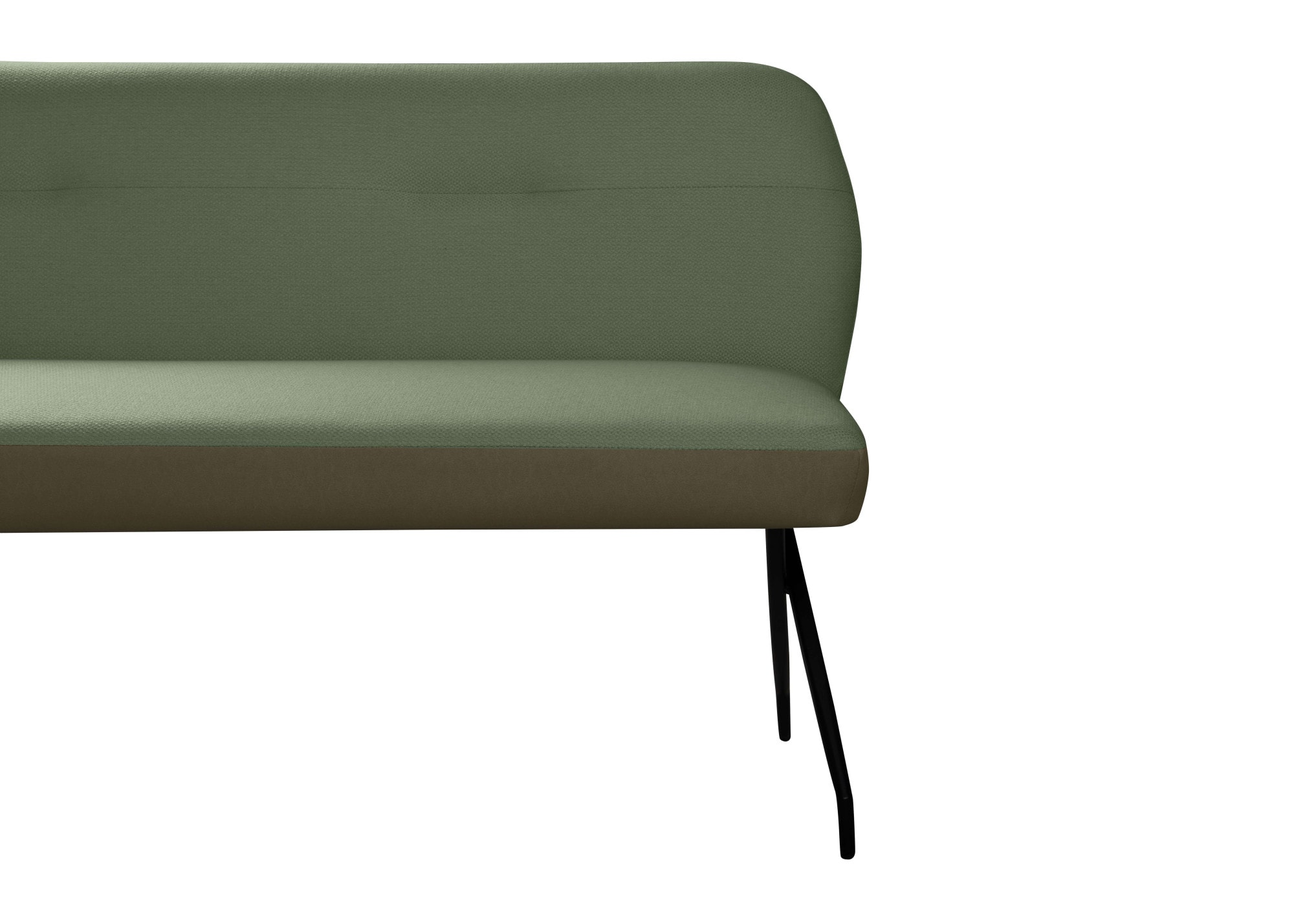 GOODproduct Sitzbank »Bruna Esszimmerbank, Bank, Küchenbank, Polsterbank« Mattschwarzes Metallgestell, 2-Stoff-Design, Wellenfederung im Sitz