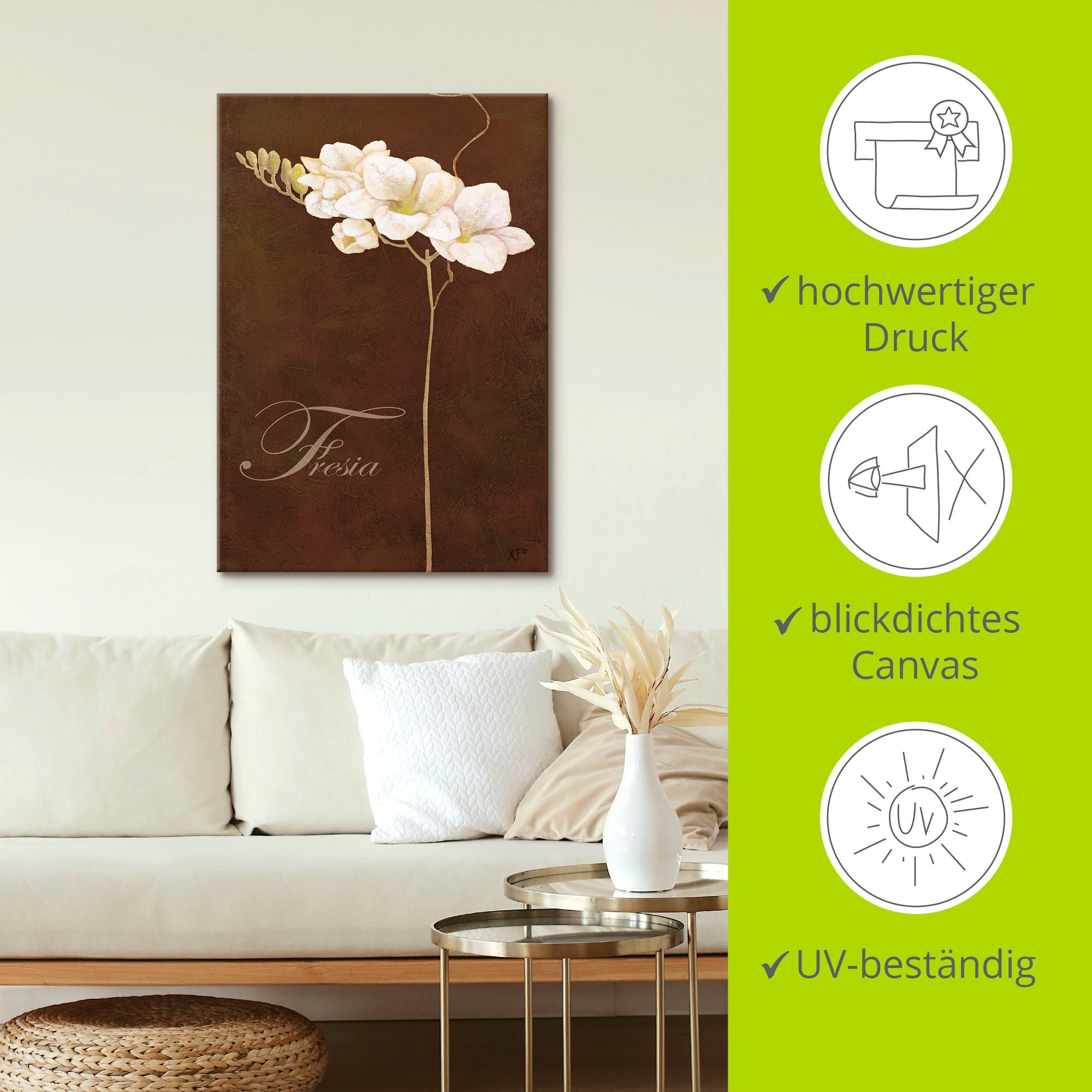 Artland Wandbild »Freesie«, Blumen, (1 St.), als Leinwandbild in verschied. Grössen