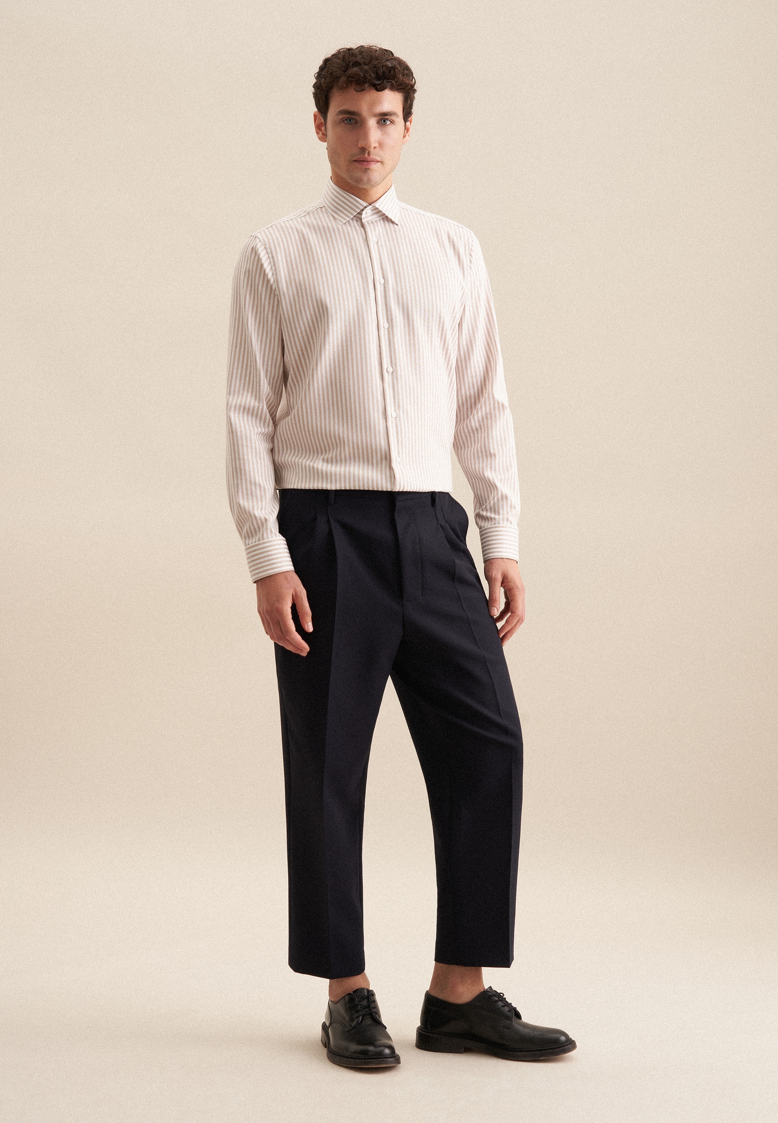 seidensticker Chemise d'affaires »Schwarze Rose« Regular 1/1 Kentkragen Gestreift