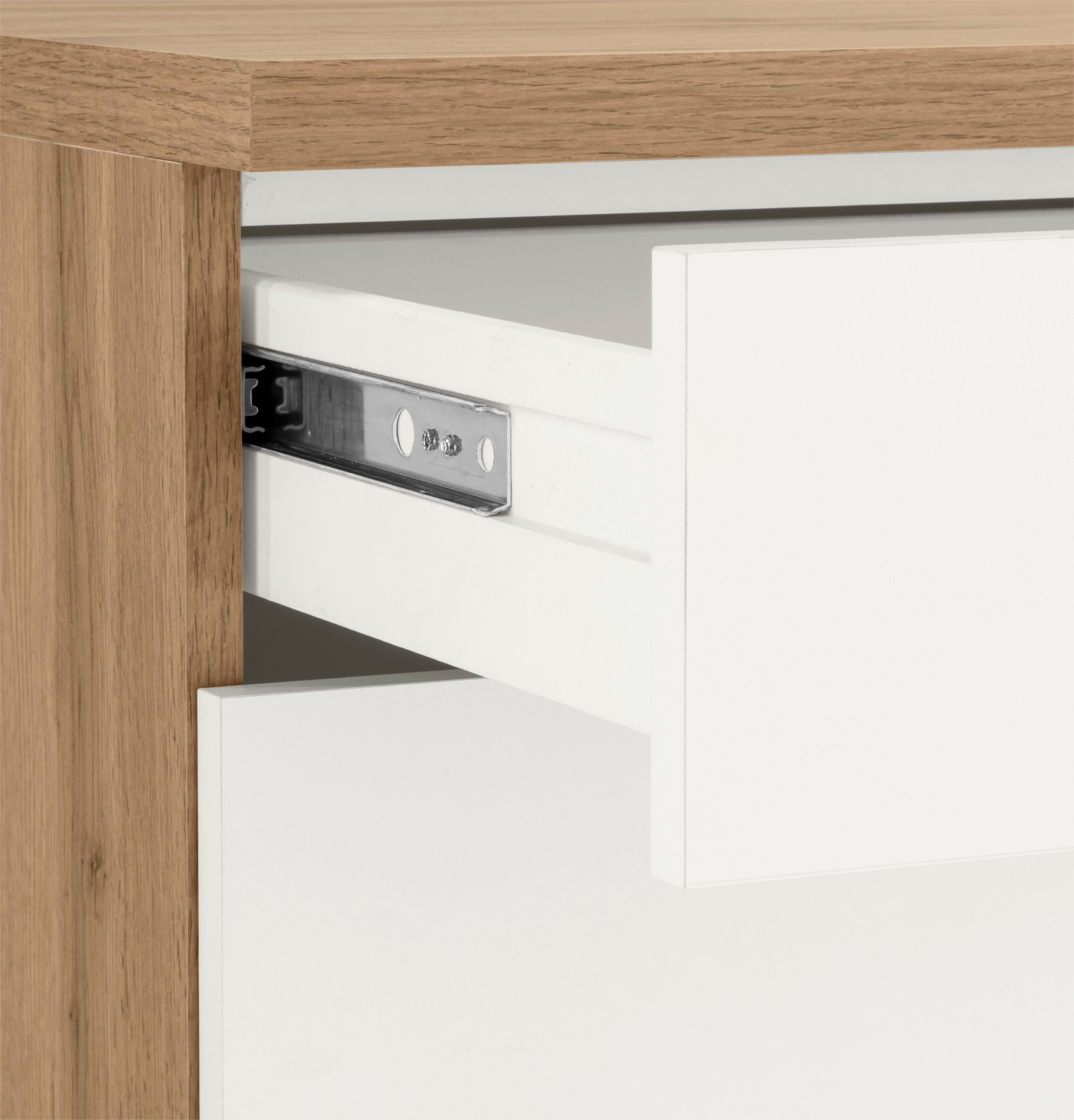 KOCHSTATION Armoire basse »KS-Colmar« 150 cm de large, 2 tiroirs, 2 portes, 6 compartiments, pour beaucoup d'espace de rangement