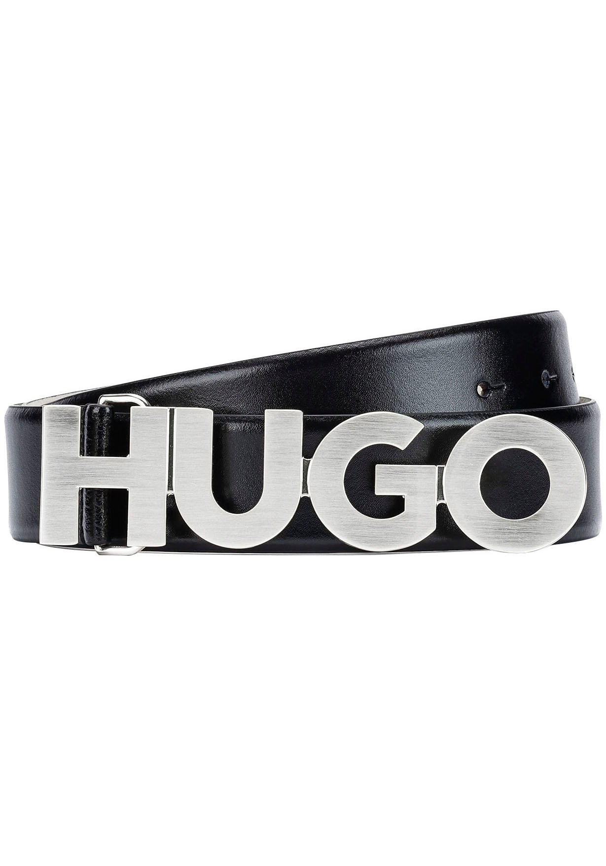 versandkostenfrei bestellen ♕ Ledergürtel, HUGO mit Logo-Schliesse