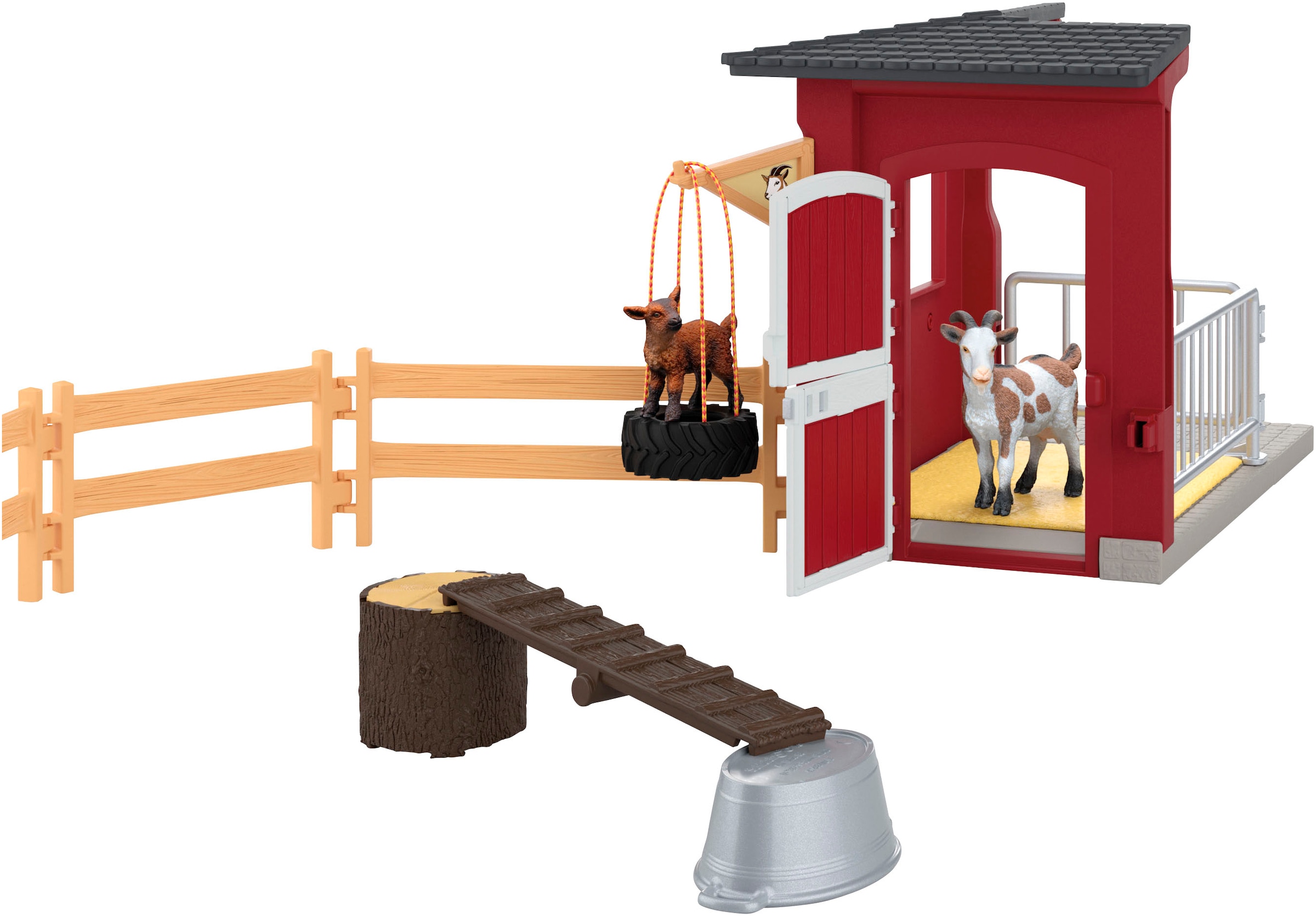 Schleich® Monde de jeu »FARM WORLD, Ziegenstall  (42726)«
