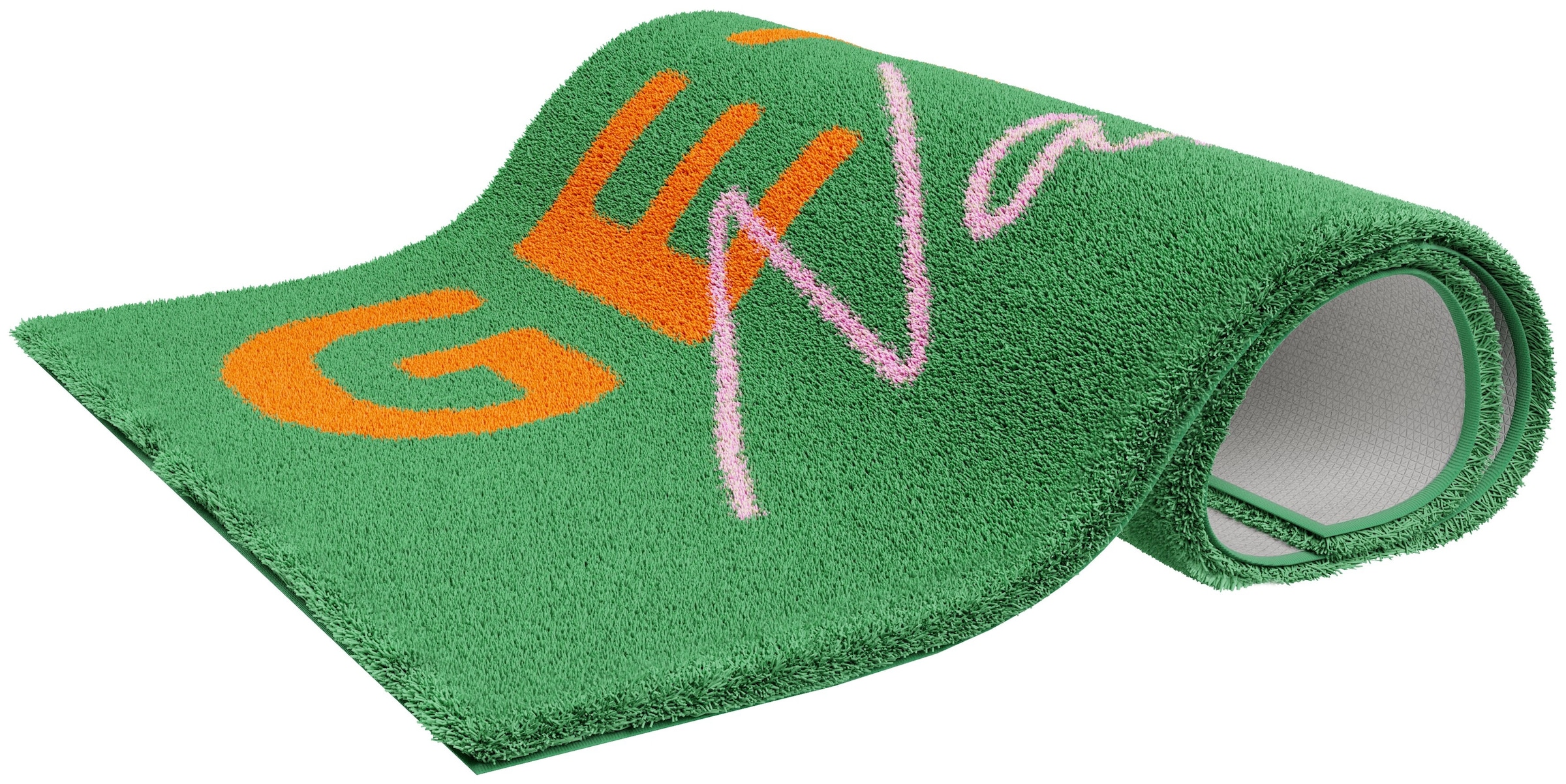 GOODproduct Tapis de bain »Get Naked, modern, Badvorleger, Badezimmer Teppich« Höhe 20 mm revêtement antidérapant Séchage rapide tapis de bain, avec inscription, 2 variantes, rectangulaire