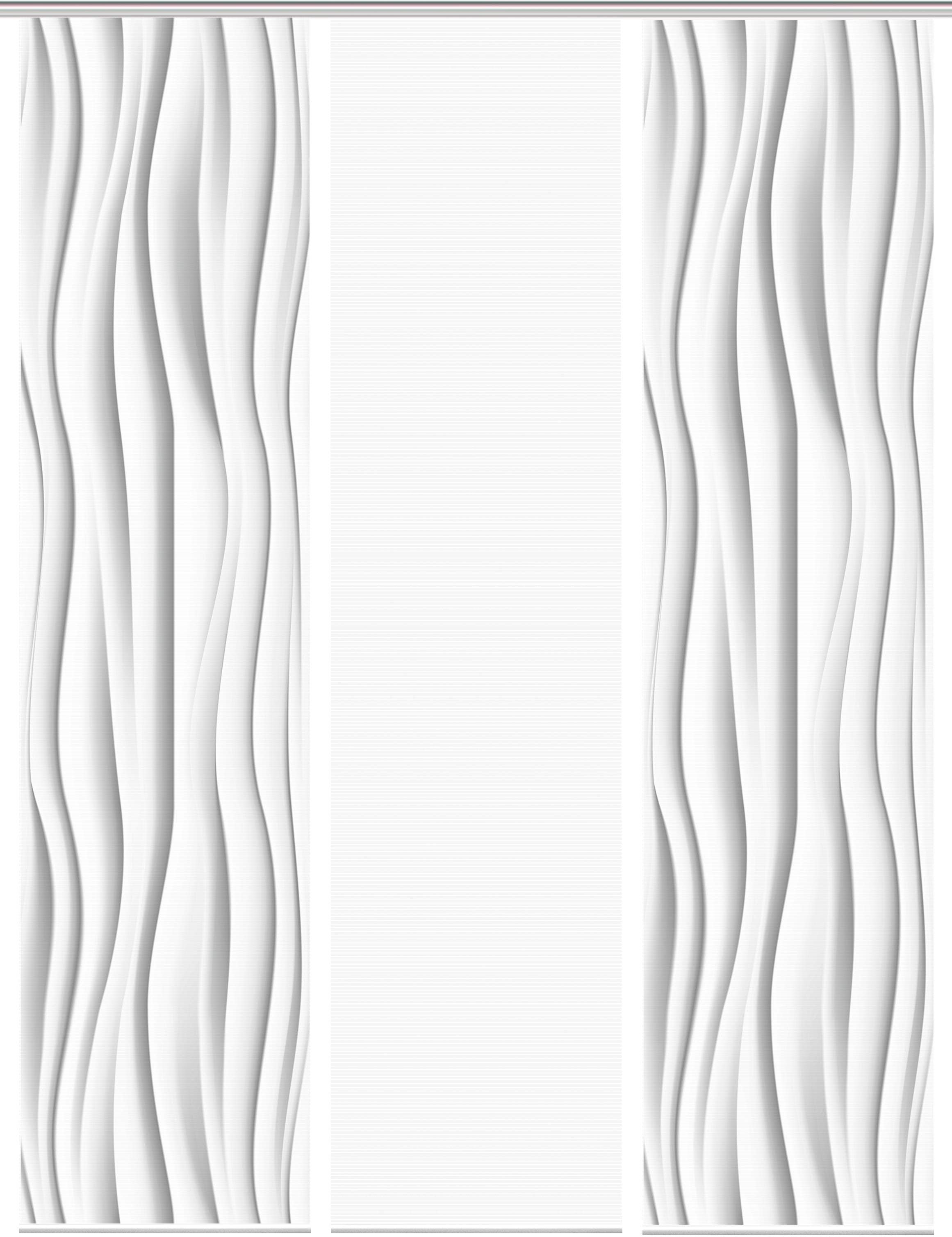 Vision S Schiebegardine »WELLO 3er SET« Paneelwagen 3 Stk. tlg. Bambus-Optik, Digital bedruckt