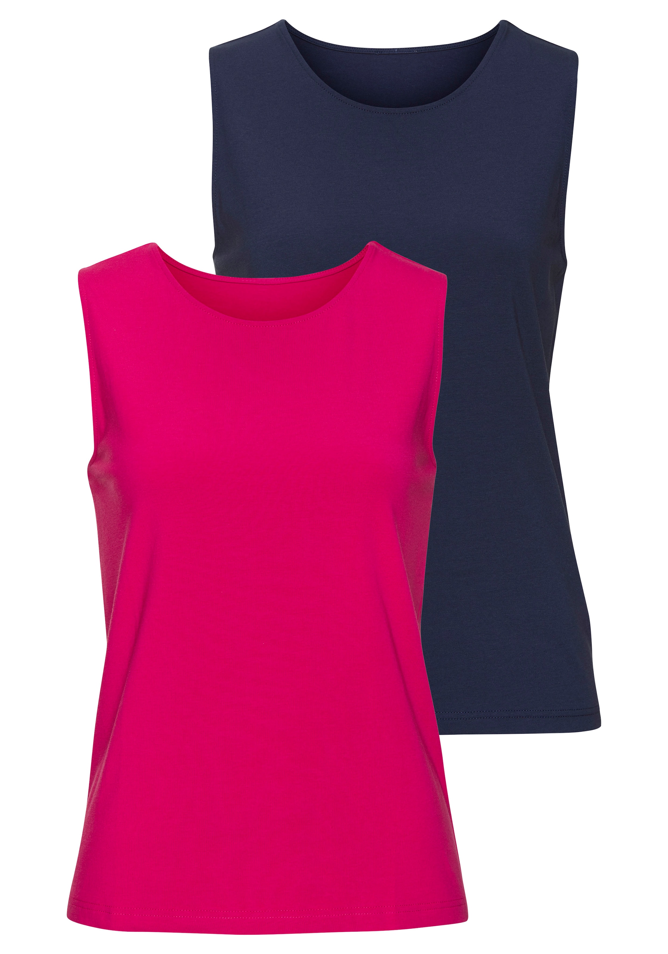 Image of LASCANA Tanktop "aus elastischer Baumwoll-Modal-Qualität" 2er-Pack
