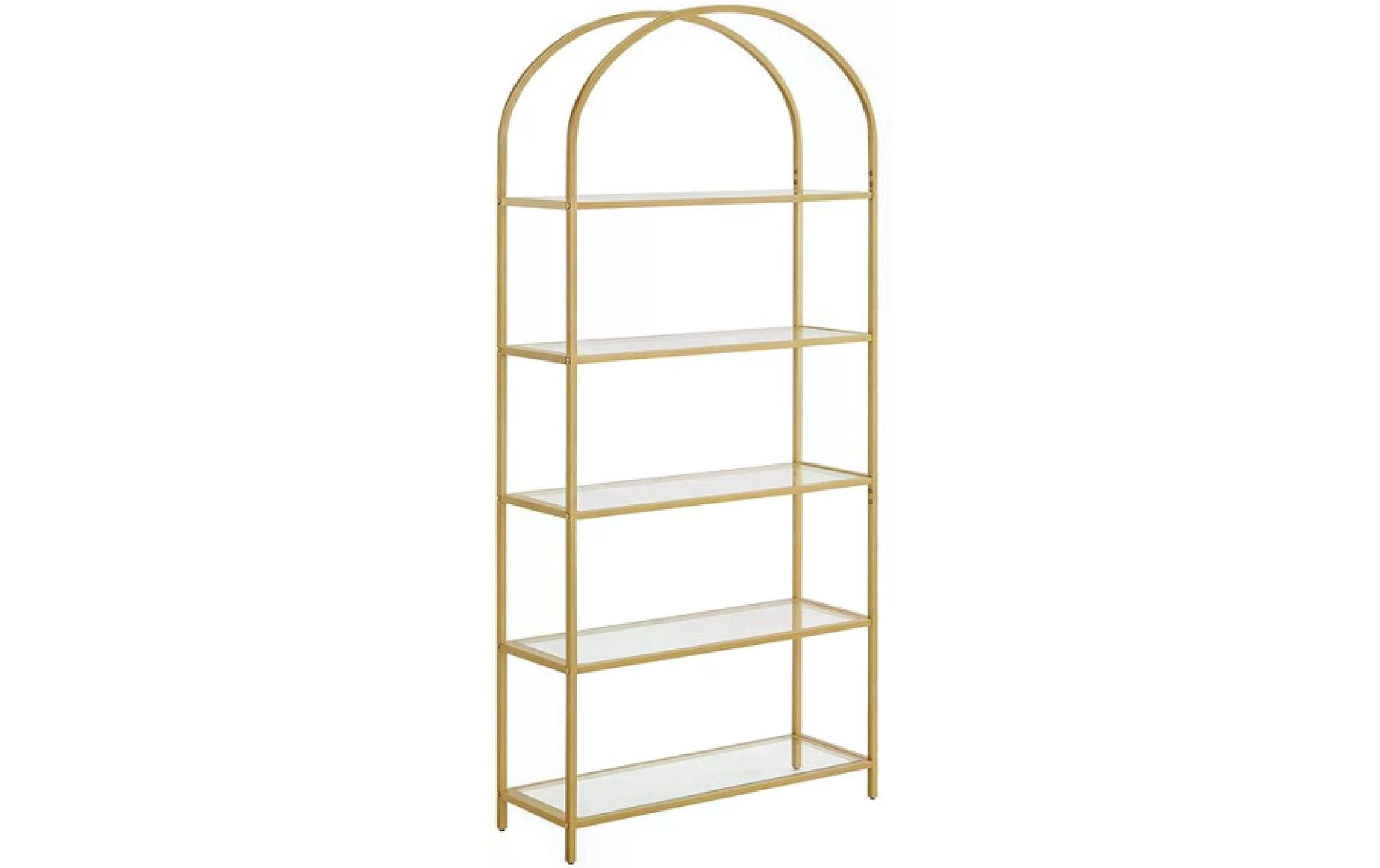 Image of VASAGLE Regal "30.2 x 83 x 1 cm, Gold"
