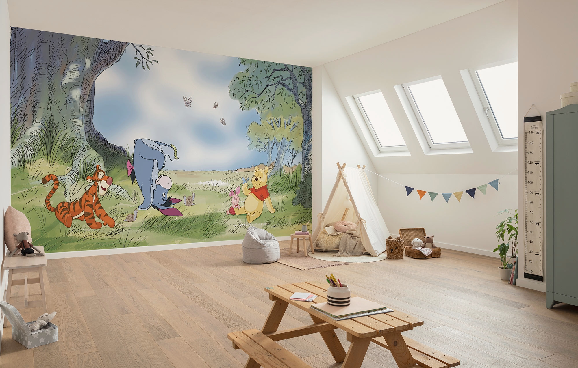 Image of Komar Kindertapete "Disney Winnie the Pooh Friendly Day" bedruckt glatt