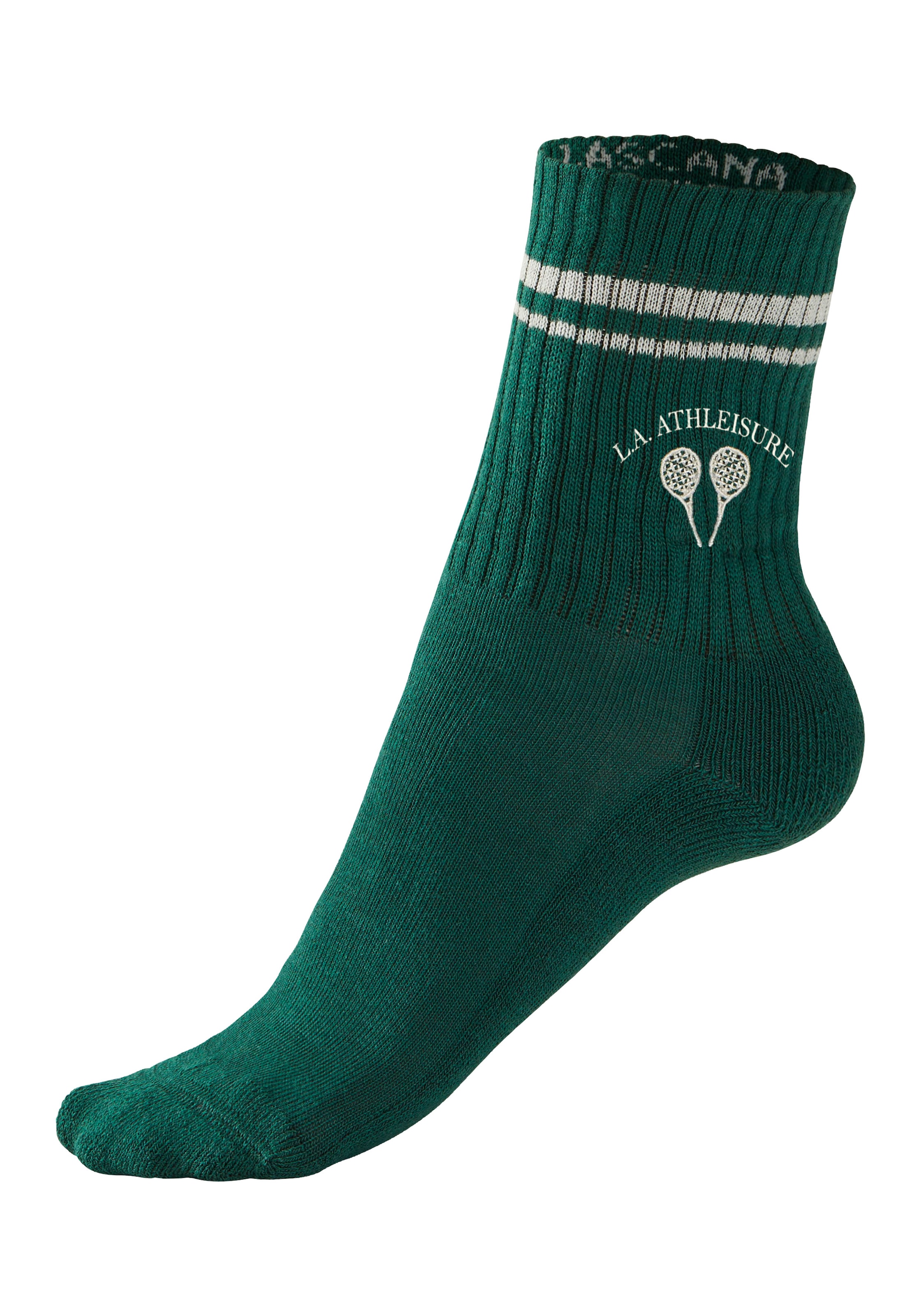 LASCANA ACTIVE Tennissocken, (Packung, 3 Paar), mit kleiner Stickerei