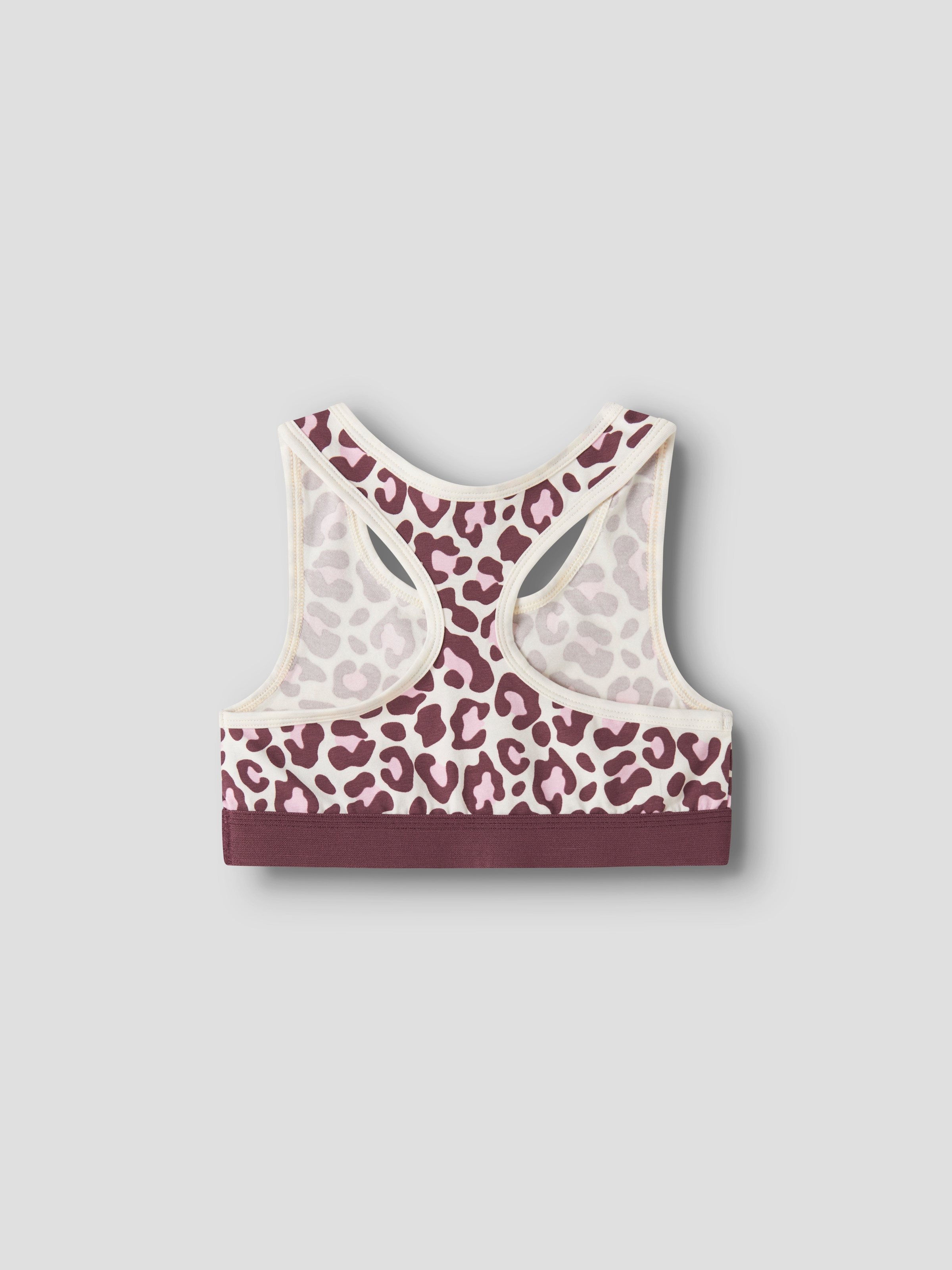 Name It Bustier »NKFSHORT TOP 2P LEO NOOS« Paquet, 2 mélange de coton, uni et imprimé en set