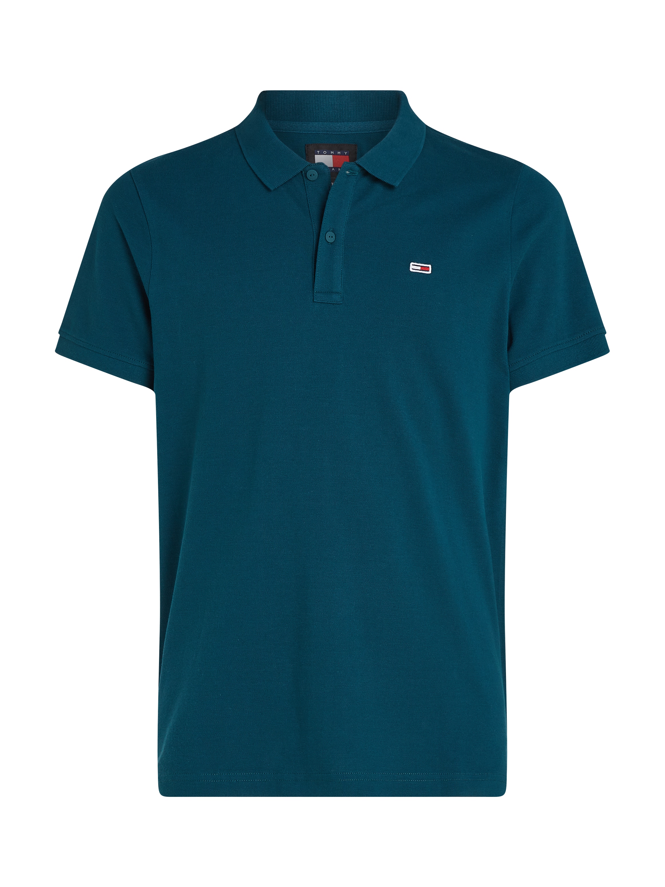 Tommy Jeans Plus Poloshirt »TJM SLIM PLACKET POLO EXT«, Grosse Grössen mit Logostickerei
