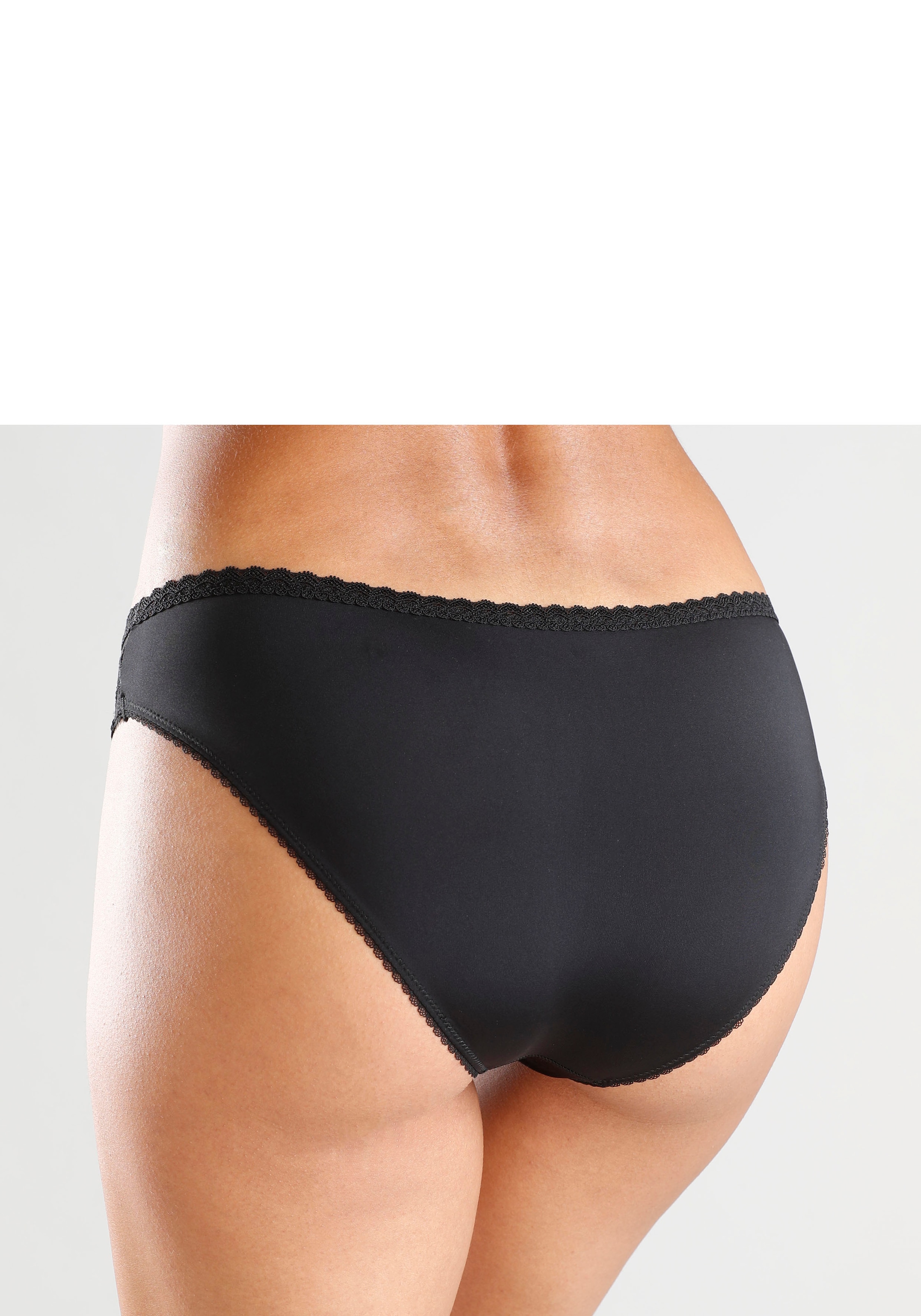 LASCANA Slip »Alana« mit hohem Seidenanteil und edler Spitze