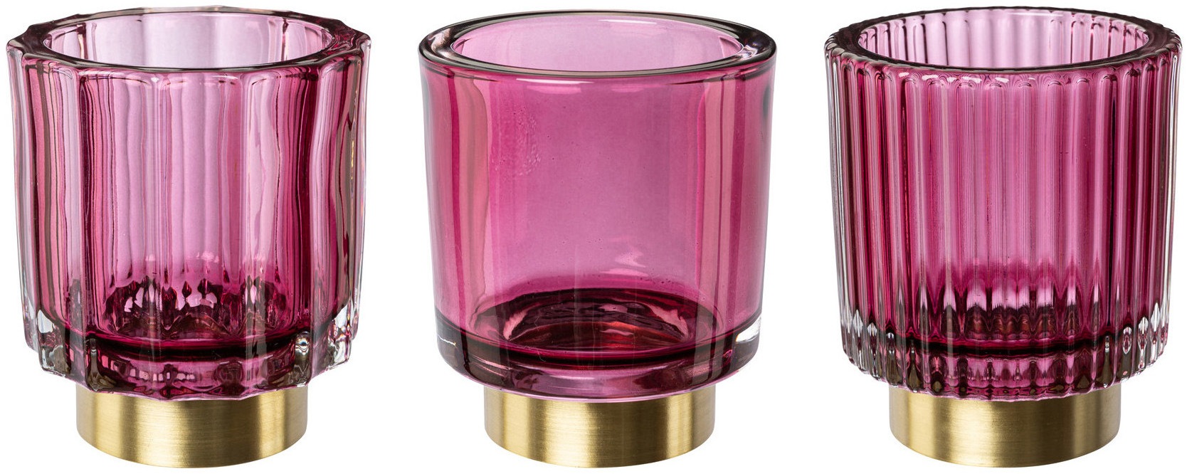 Image of Creativ deco Teelichthalter, (3 St.), mit goldfarbenem Standfuss bei Ackermann Versand Schweiz