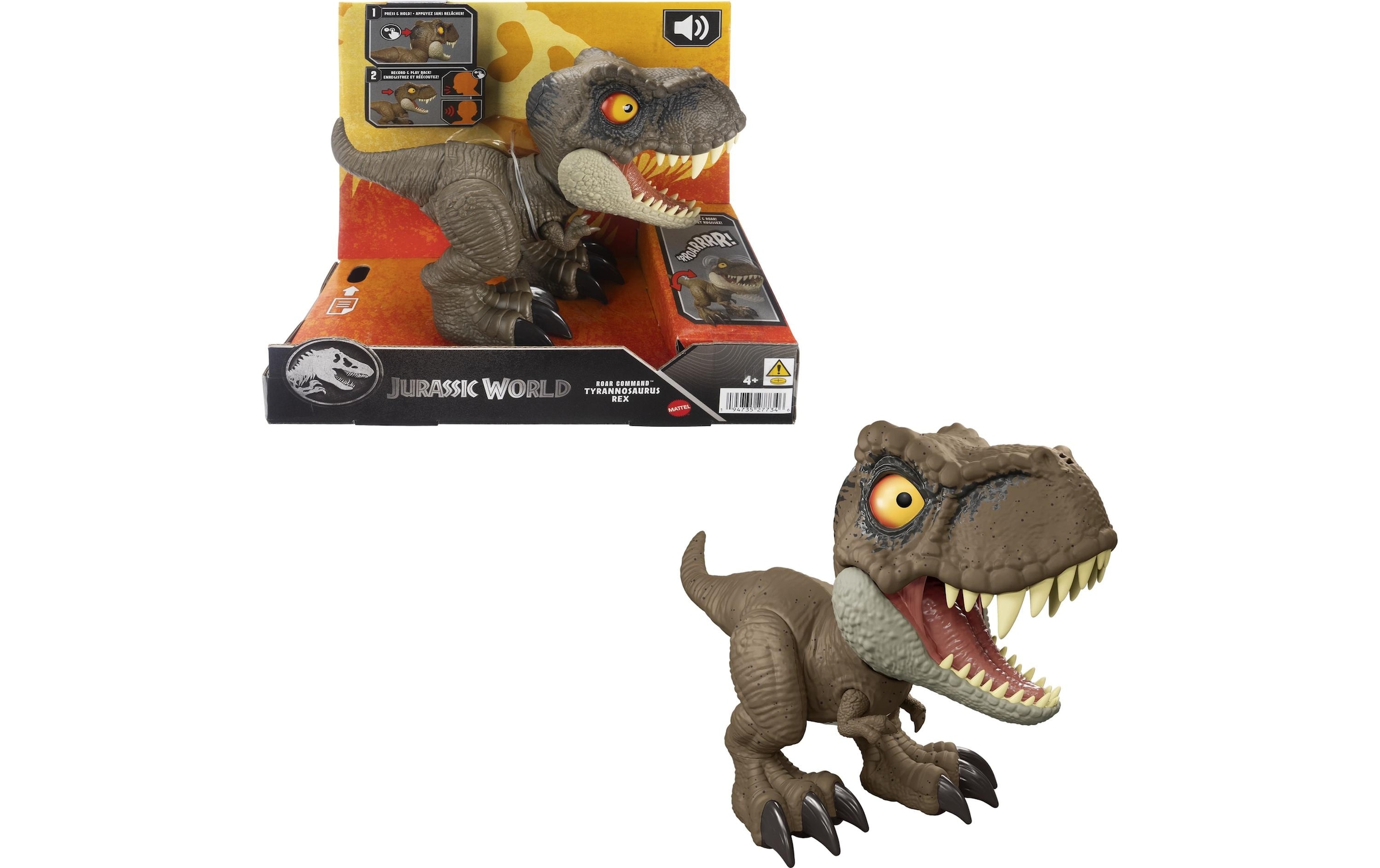 Mattel® Spielfigur »Jurassic World Brüllkommando Tyrannosaurus Rex«