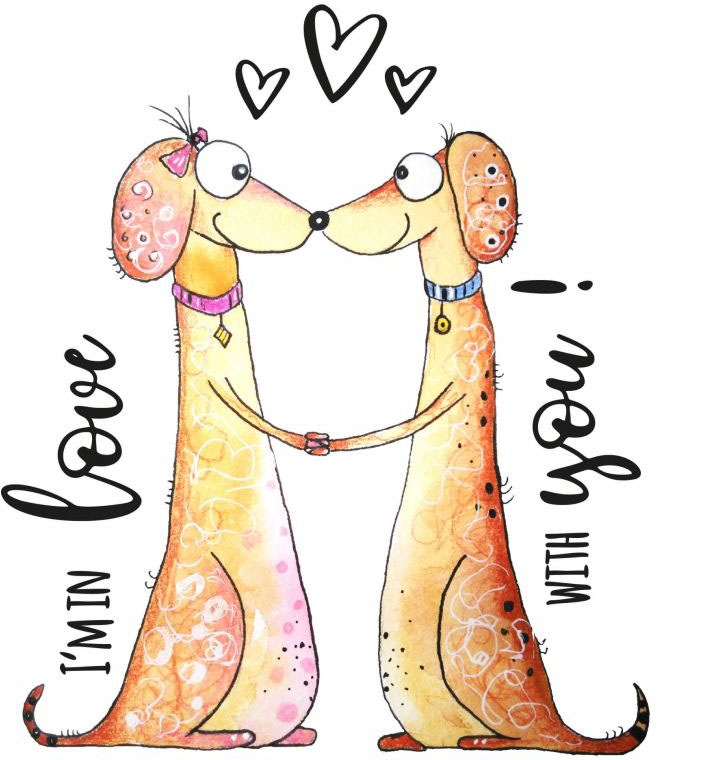 Image of Wall-Art Wandtattoo »Lebensfreude - Verliebte Dackel«, (1 St.) bei Ackermann Versand Schweiz