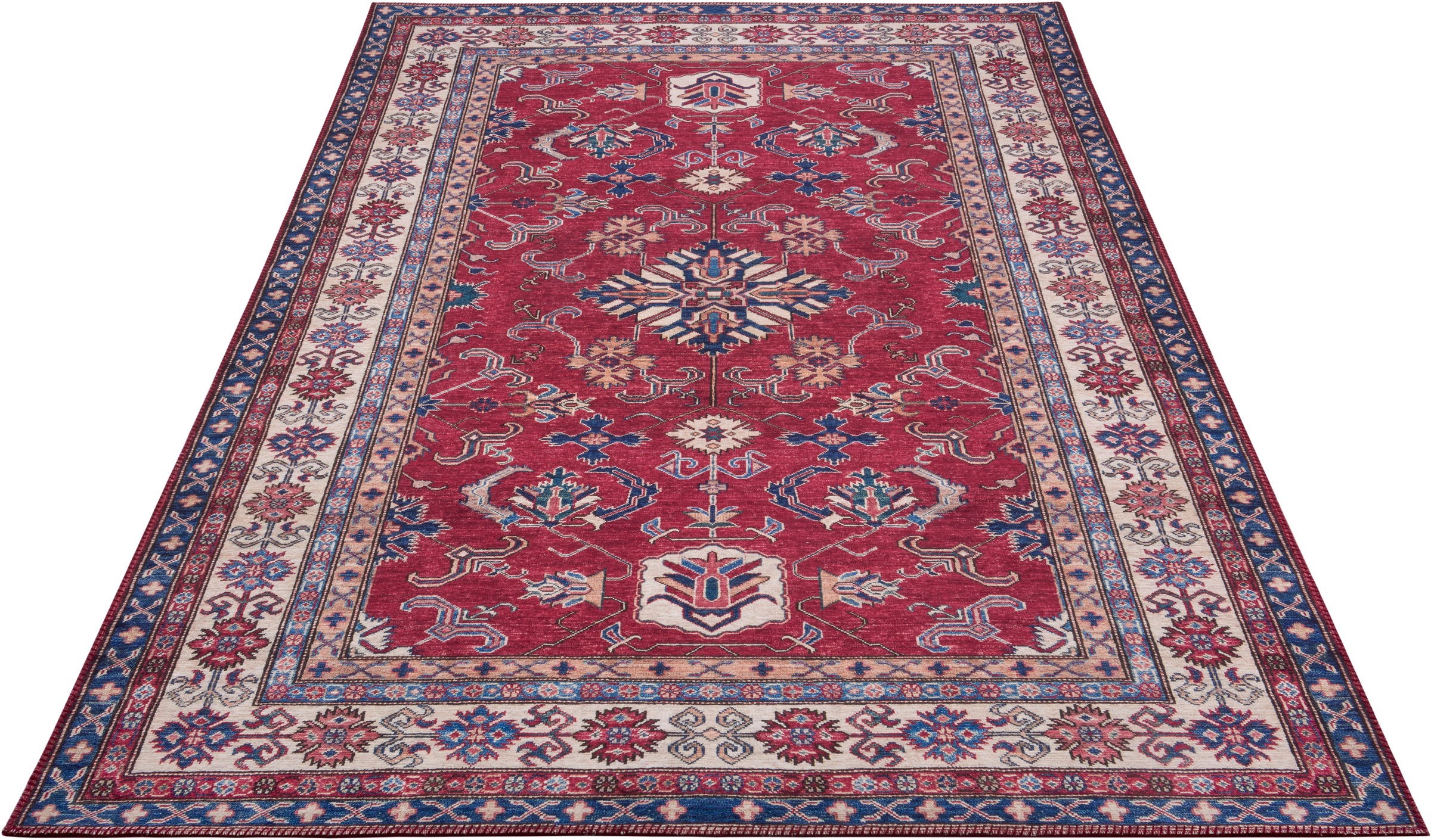 Image of NOURISTAN Teppich »Maschad Orkun«, rechteckig, 5 mm Höhe, Klassischer Teppich, Orient Optik, Vintage Design, Gekettelt, Wohnzimmer, Schlafzimmer, Robust, Pflegeleicht bei Ackermann Versand Schweiz