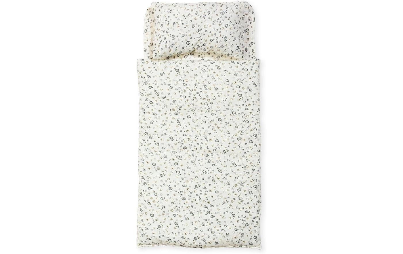 Pinolino® Linge de lit pour poupées »3-tlg. Blümchen« pour poussettes et lits de poupée