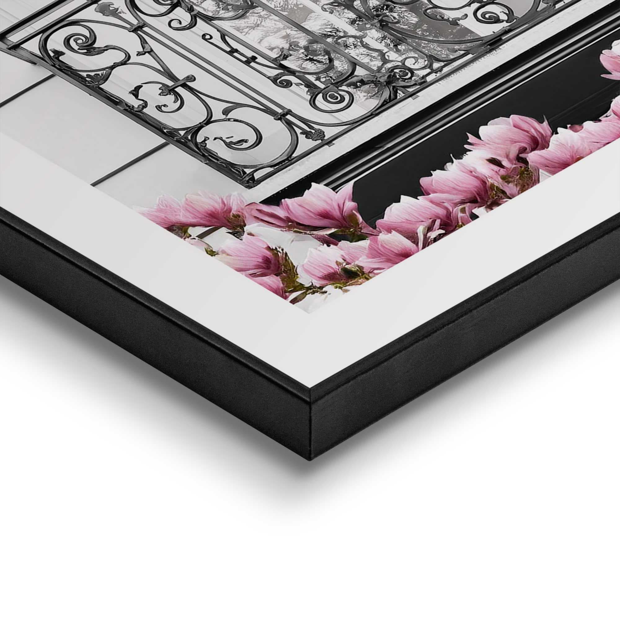 Reinders! Poster »Romantischer Balkon« Wohnzimmer - Schwarz-Weiss - MDF - Gebäude - 30x40 cm