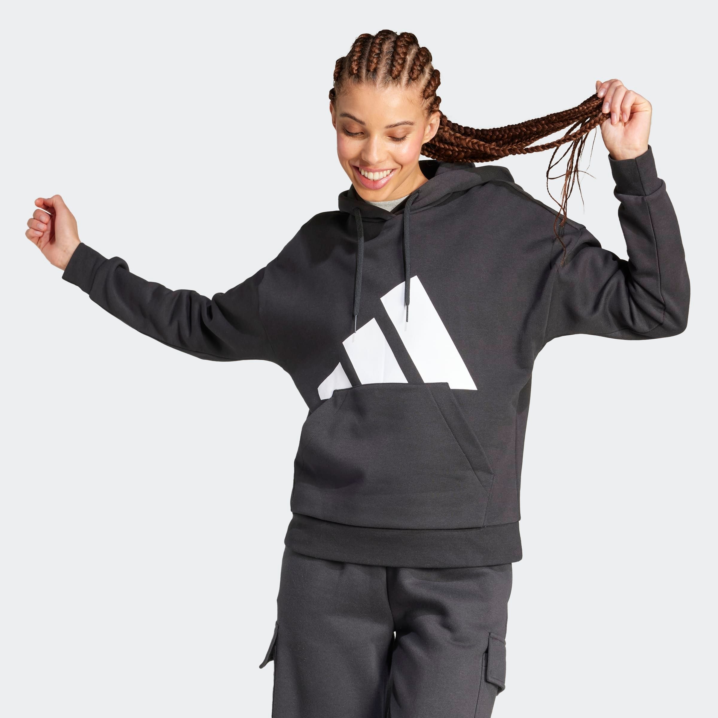 Image of adidas Sportswear Kapuzensweatshirt "ESSENTIALS BIG LOGO FLEECE HOODIE"