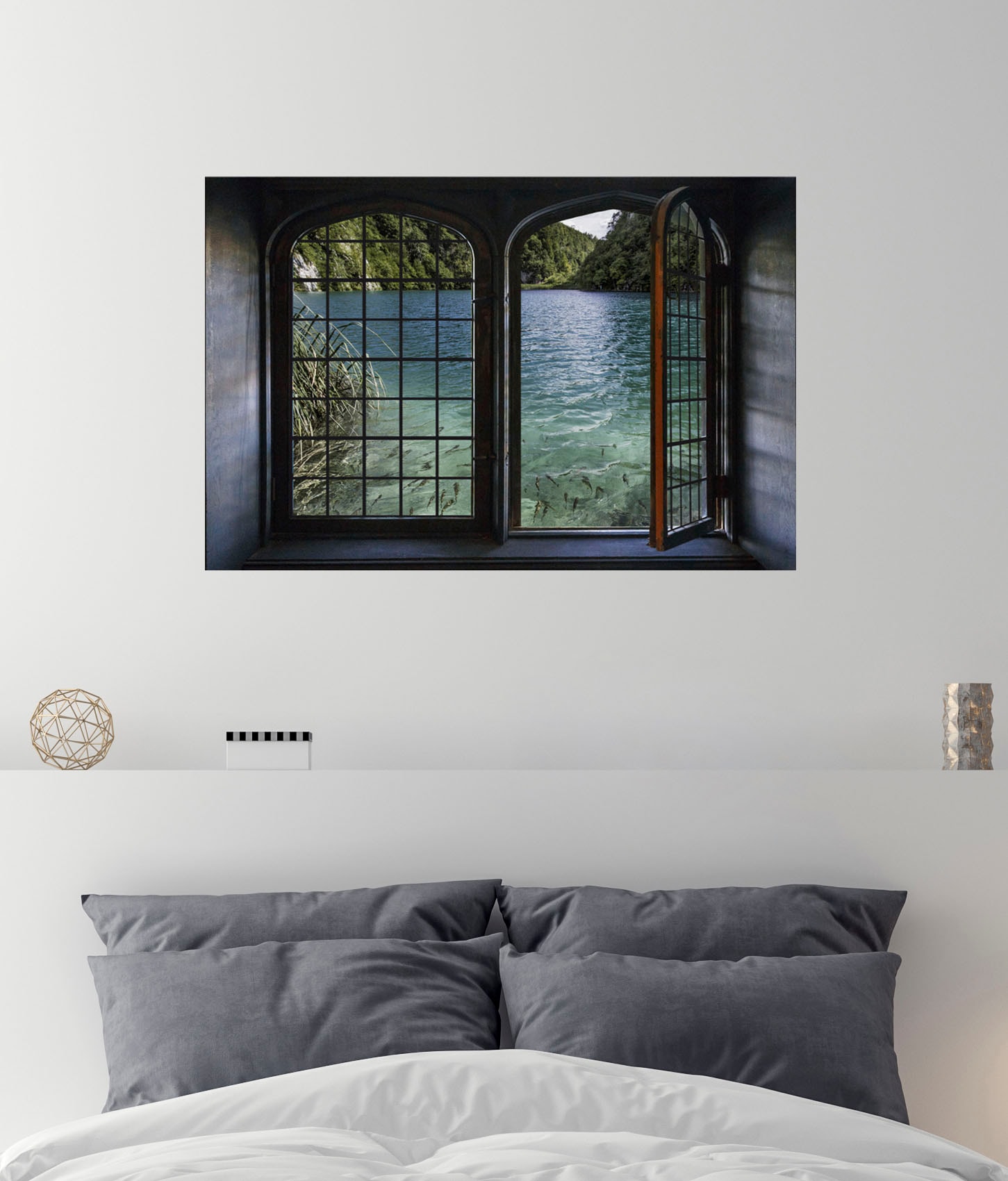 Image of queence Wandsticker "Wasser" Wandsticker, Wandbild, selbstklebend, 3D, Fenster
