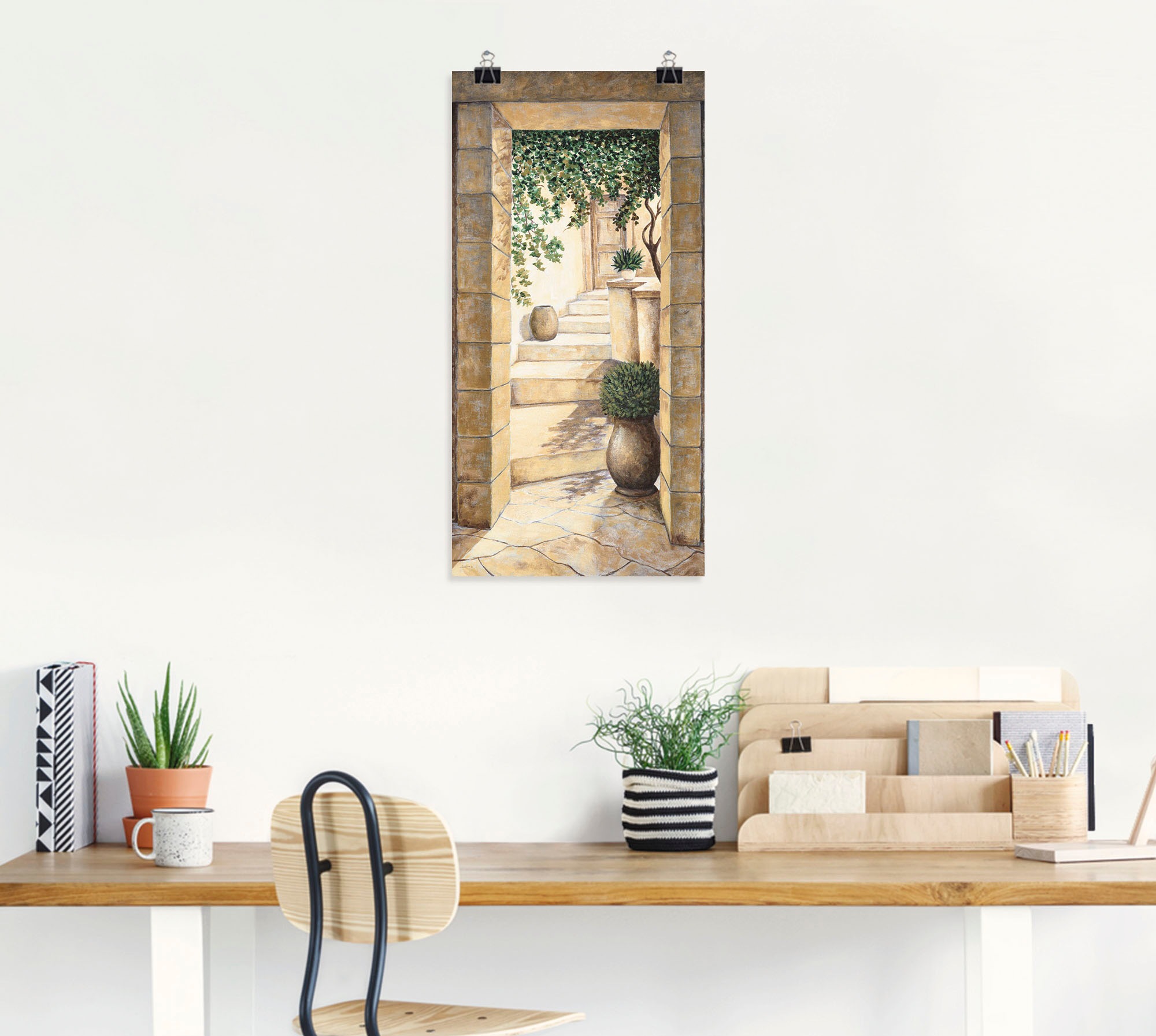 Artland Wandbild »Eingang - Fresco«, Fenster & Türen, (1 St.), als Alubild, Outdoorbild, Leinwandbild, Poster, Wandaufkleber