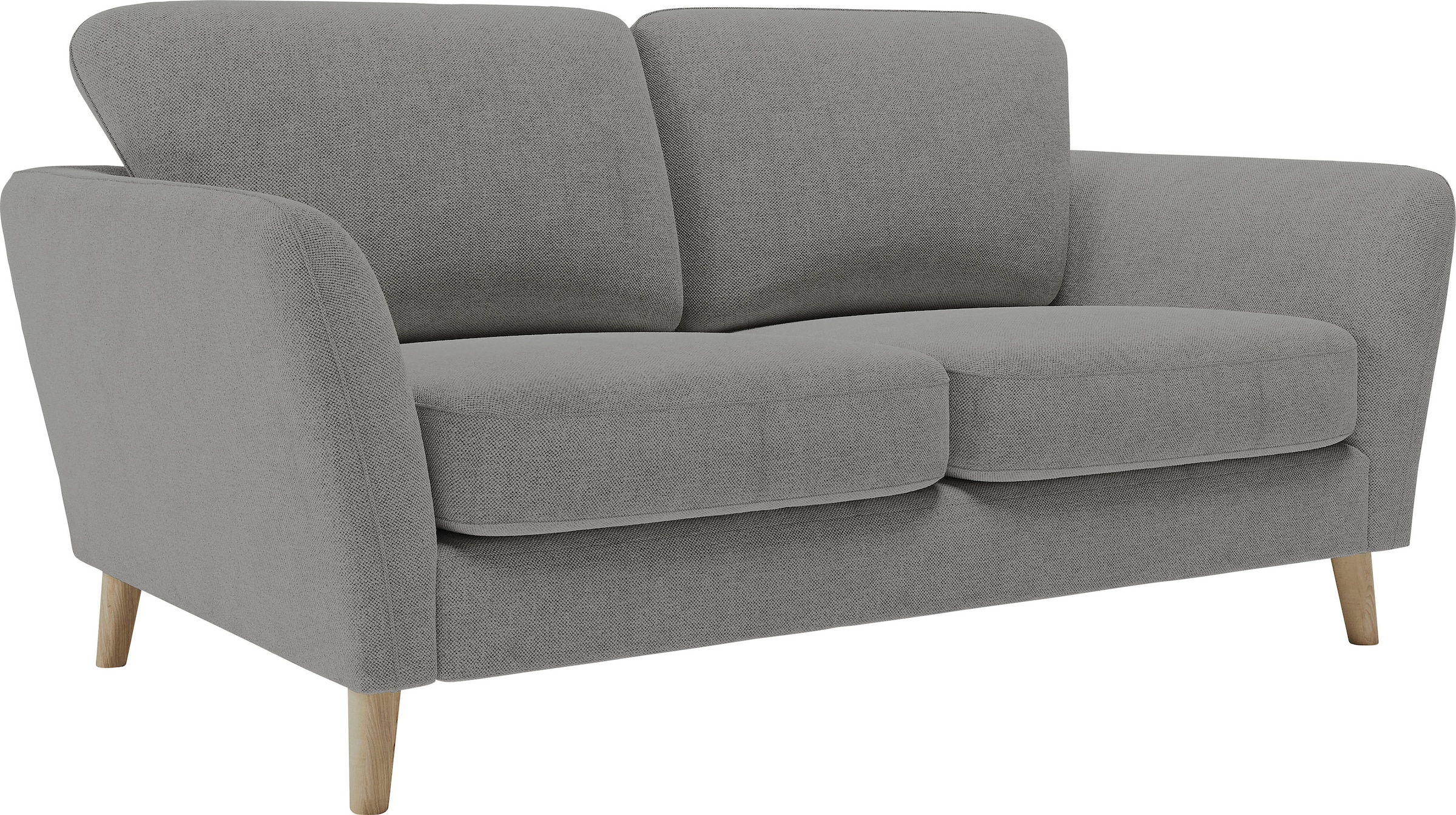 Home affaire 2-Sitzer »MARSEILLE Kompaktsofa 170 cm, Cord, Flachgewebe, Struktur, Webstoff«, Massivholzbeine Eiche, Landhausstil, Wellenunterfederung