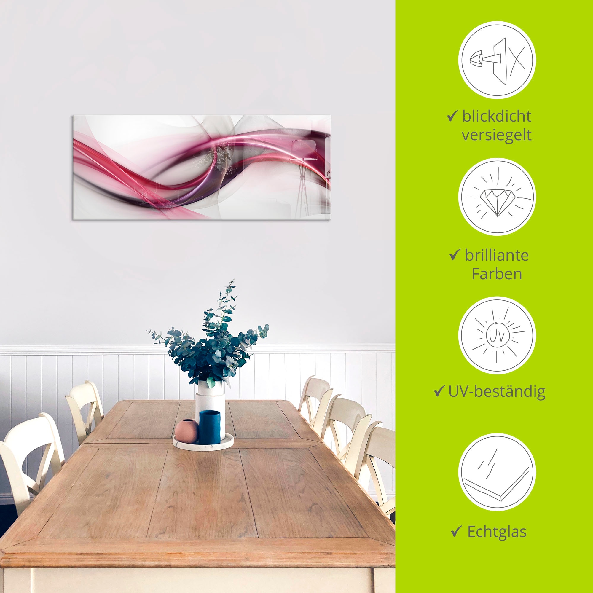 Artland Glasbild »Ideen« Muster 1 Stk. tlg. in verschiedenen Grössen