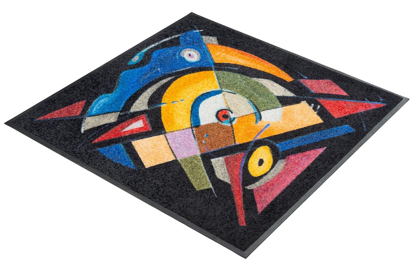 Image of wash+dry by Kleen-Tex Teppich »balanced rhythm I«, quadratisch, 7 mm Höhe, rutschhemmend, waschbar, Wohnzimmer bei Ackermann Versand Schweiz