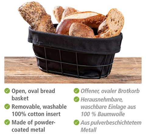 Serviettenhalter Bread Metall Schwarz