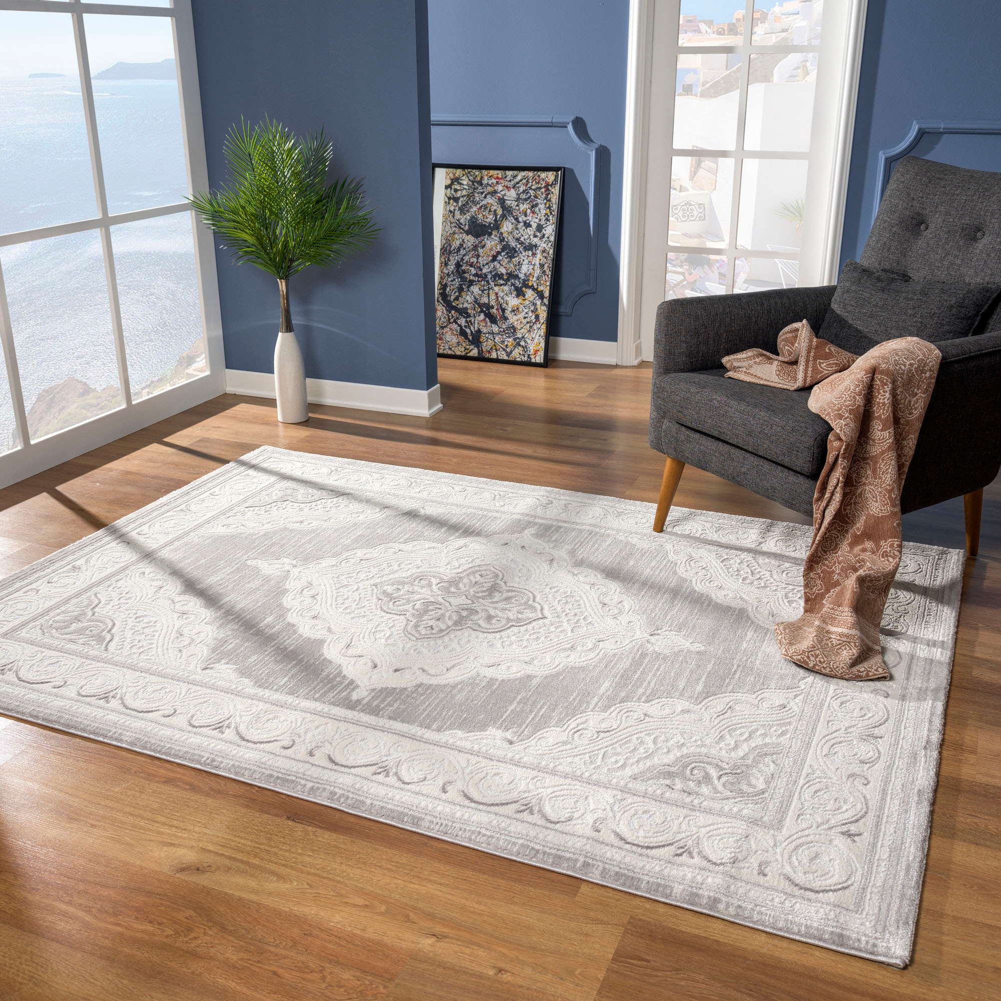 Sanat Teppich »Harmony 3201, auch als Läufer«, rechteckig, 12 mm Höhe, Wohnzimmer, Kurzflor, modern, Orient, Schlafzimmer