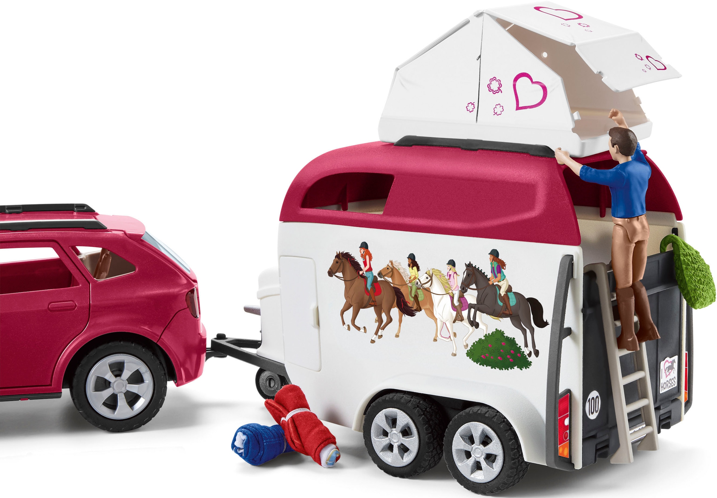 Schleich® Spielwelt »HORSE CLUB, Abenteuer mit Auto und Pferdeanhänger (42535)«, Made in Europe